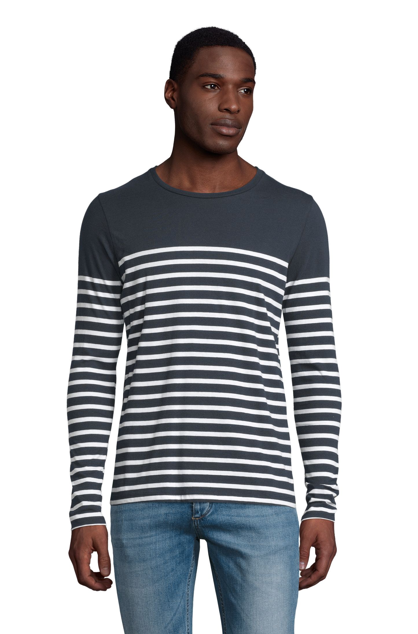 MATELOT LSL MEN - 912 - ULTRAMARINBLAU / WEISS