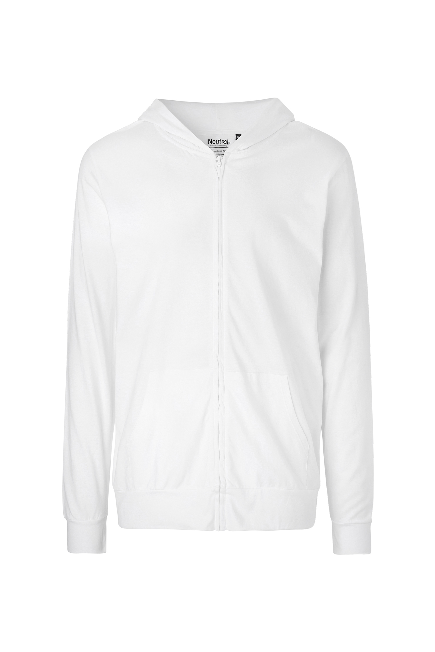 Unisex-Jersey-Hoodie mit Reißverschluss - 01 - Weiß