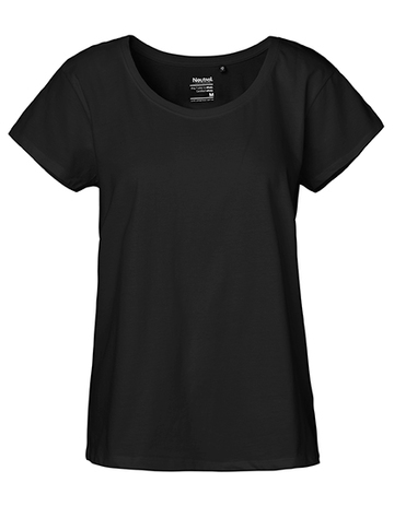 Damen-T-Shirt mit lockerer Passform - 03 - Schwarz