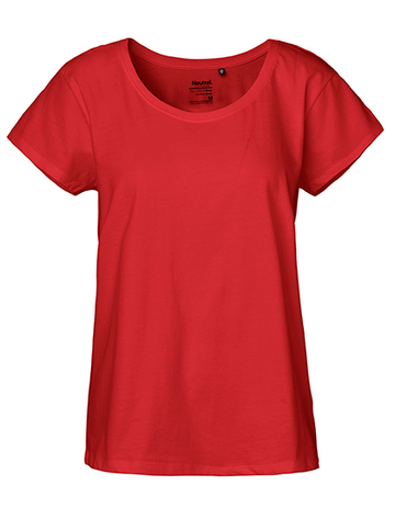 Damen-T-Shirt mit lockerer Passform - 05 - Rot