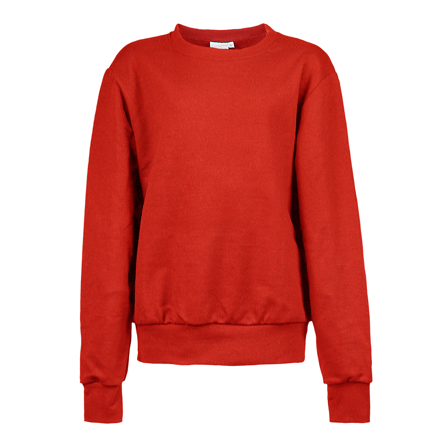 French-Terry-Sweatshirt für Kinder, 70 % Baumwolle, 30 % Polyester, 240 g/m², Schwarz, Größe XXS - 28 - Sportrot