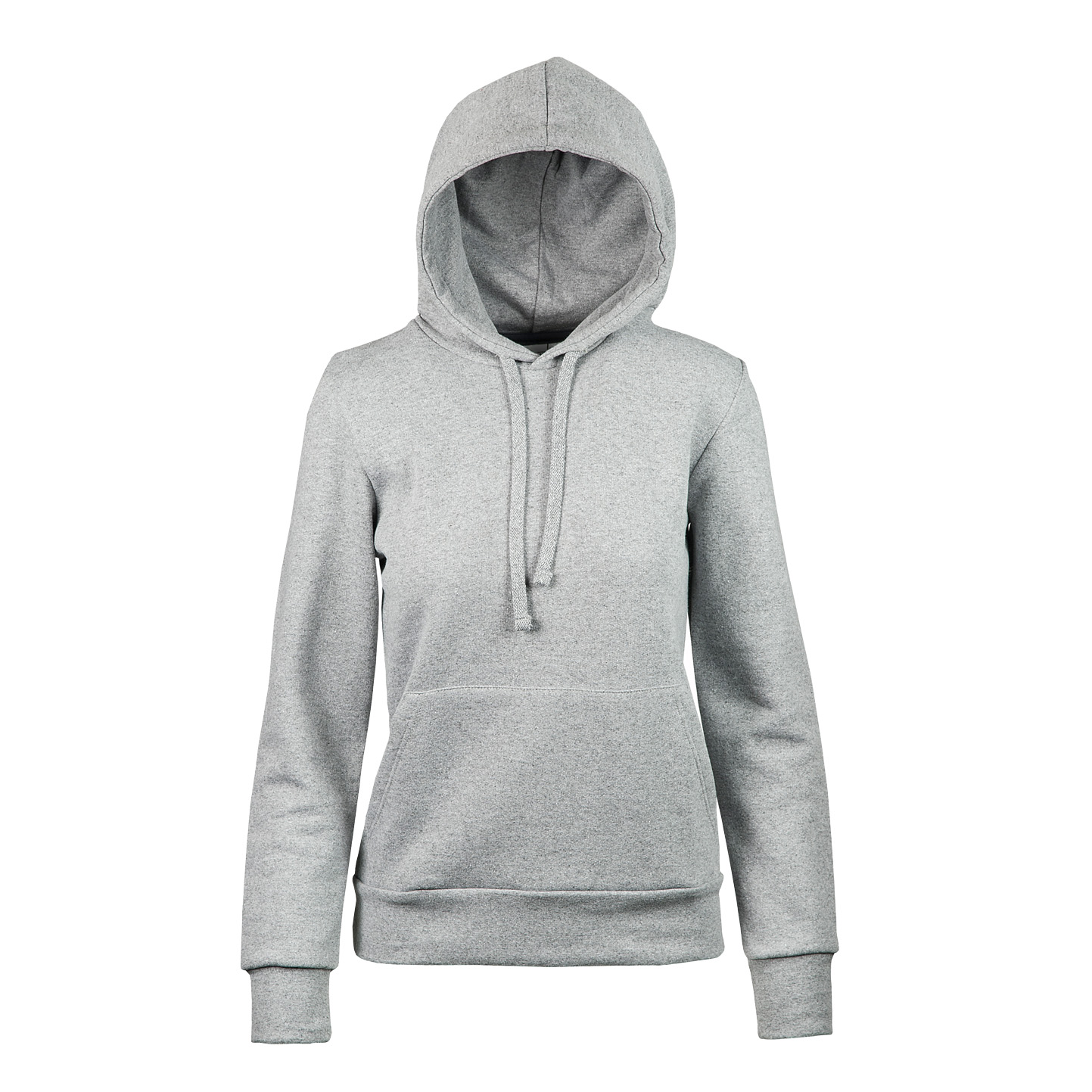 Damen-Kapuzenpullover, 70 % Baumwolle, 30 % Polyester, 280 g/m², Schwarz, Größe S - 75 - Asche