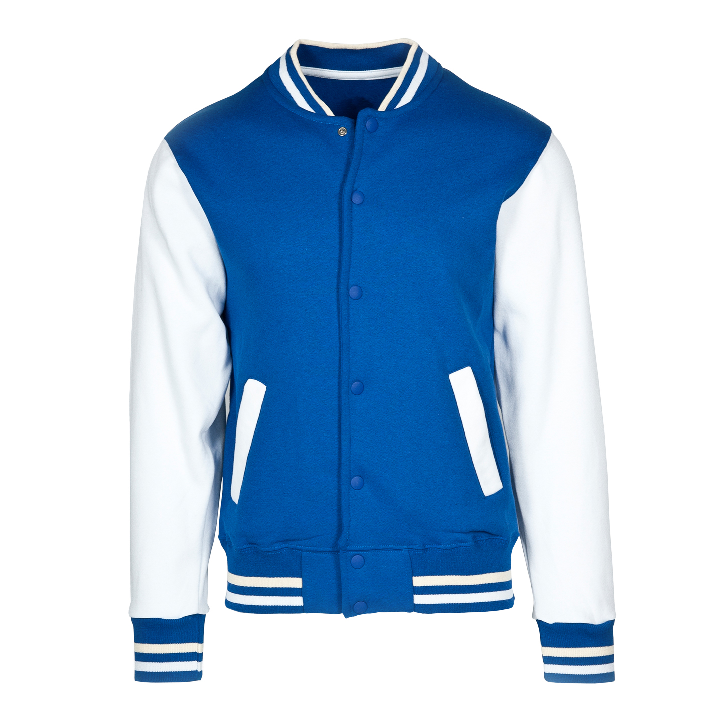 Kinder-Sweatshirtjacke, Bicol (70 % Baumwolle, 30 % Polyester), Blau/Grau, Größe S (5–6 Jahre) - 2799 - Royal Sport/Weiß