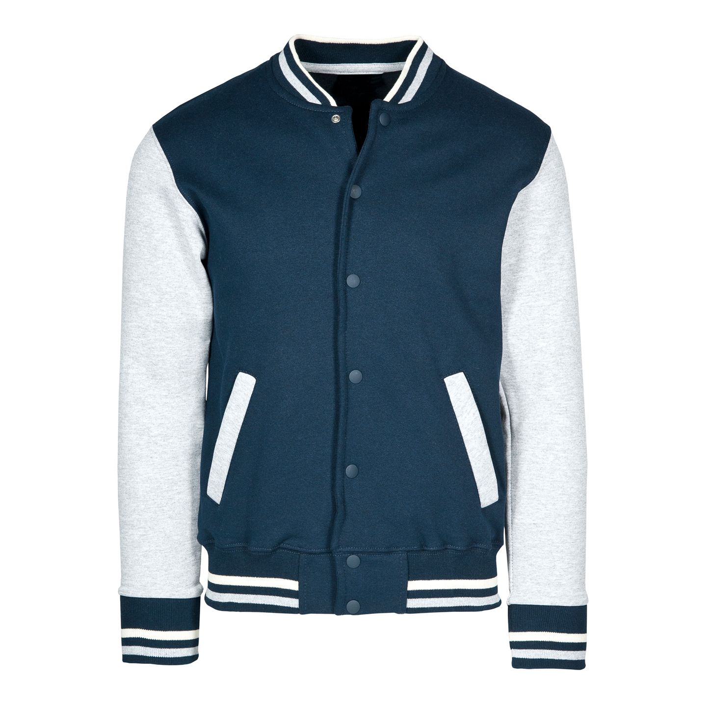 Kinder-Sweatshirtjacke, Bicol (70 % Baumwolle, 30 % Polyester), Blau/Grau, Größe S (5–6 Jahre) - 1836 - Blau/Grau