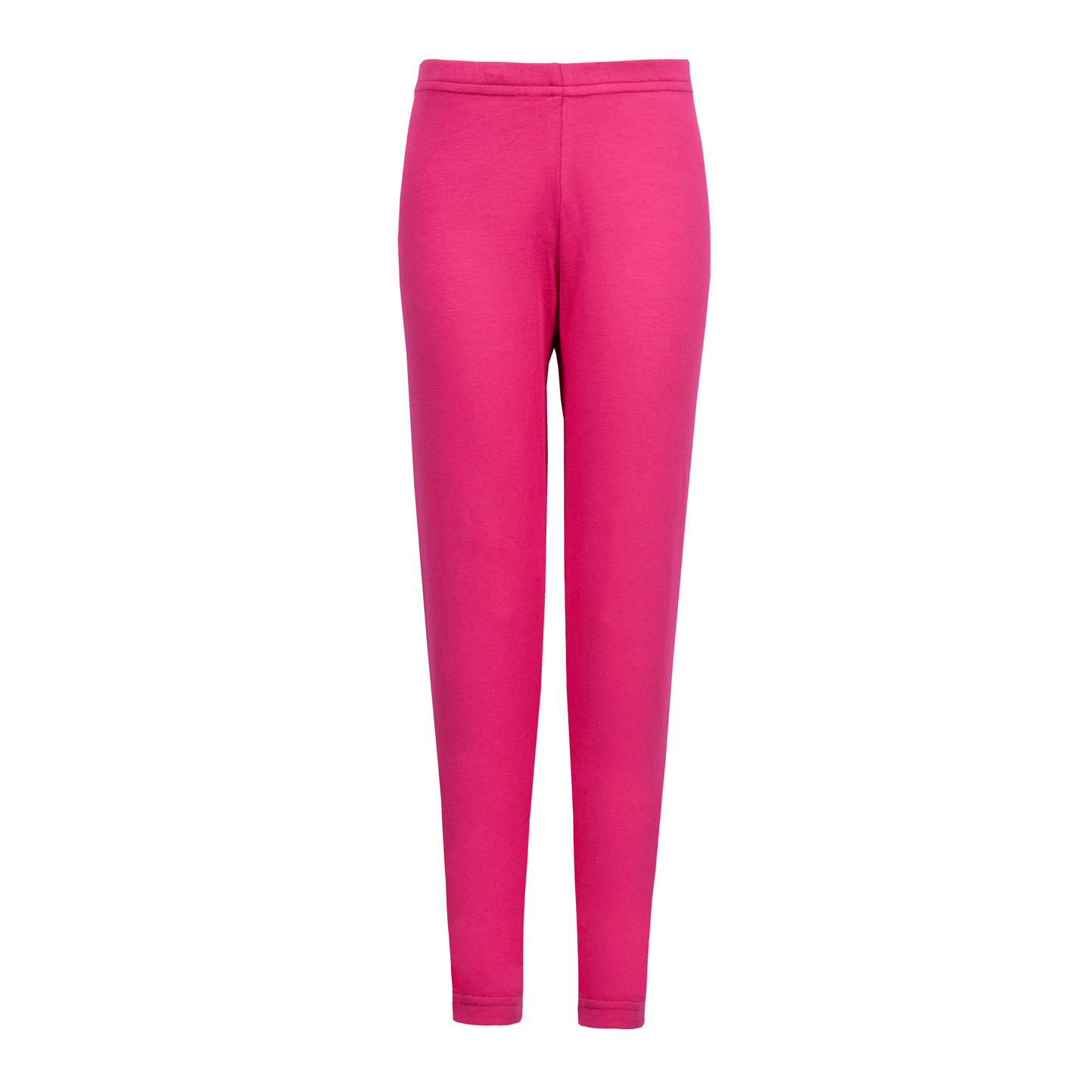 Neue Mädchenleggings, 90 % Baumwolle, 10 % Elastan, 210 g/m², Hellmeliertes Grau, Größe M/L (8–10 Jahre) - FU - Fuchsia
