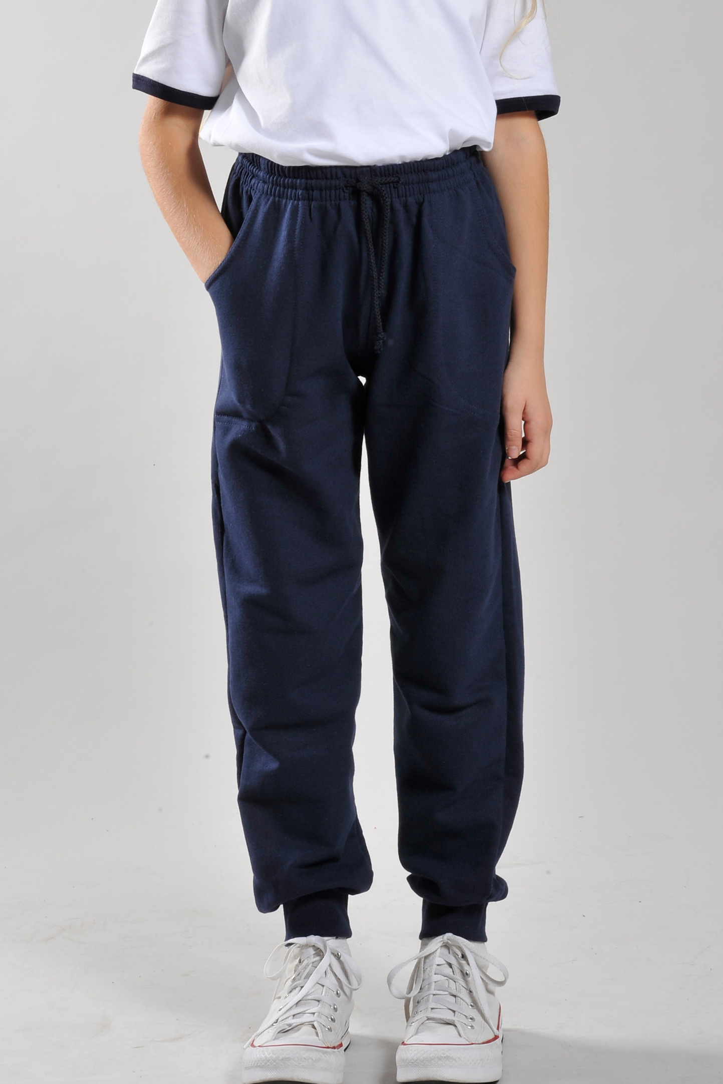 Toby Urban Fit Kinderhose, 100 % Baumwolle, 170 g, Hellmeliertes Grau, XXS (1/2 Jahre)