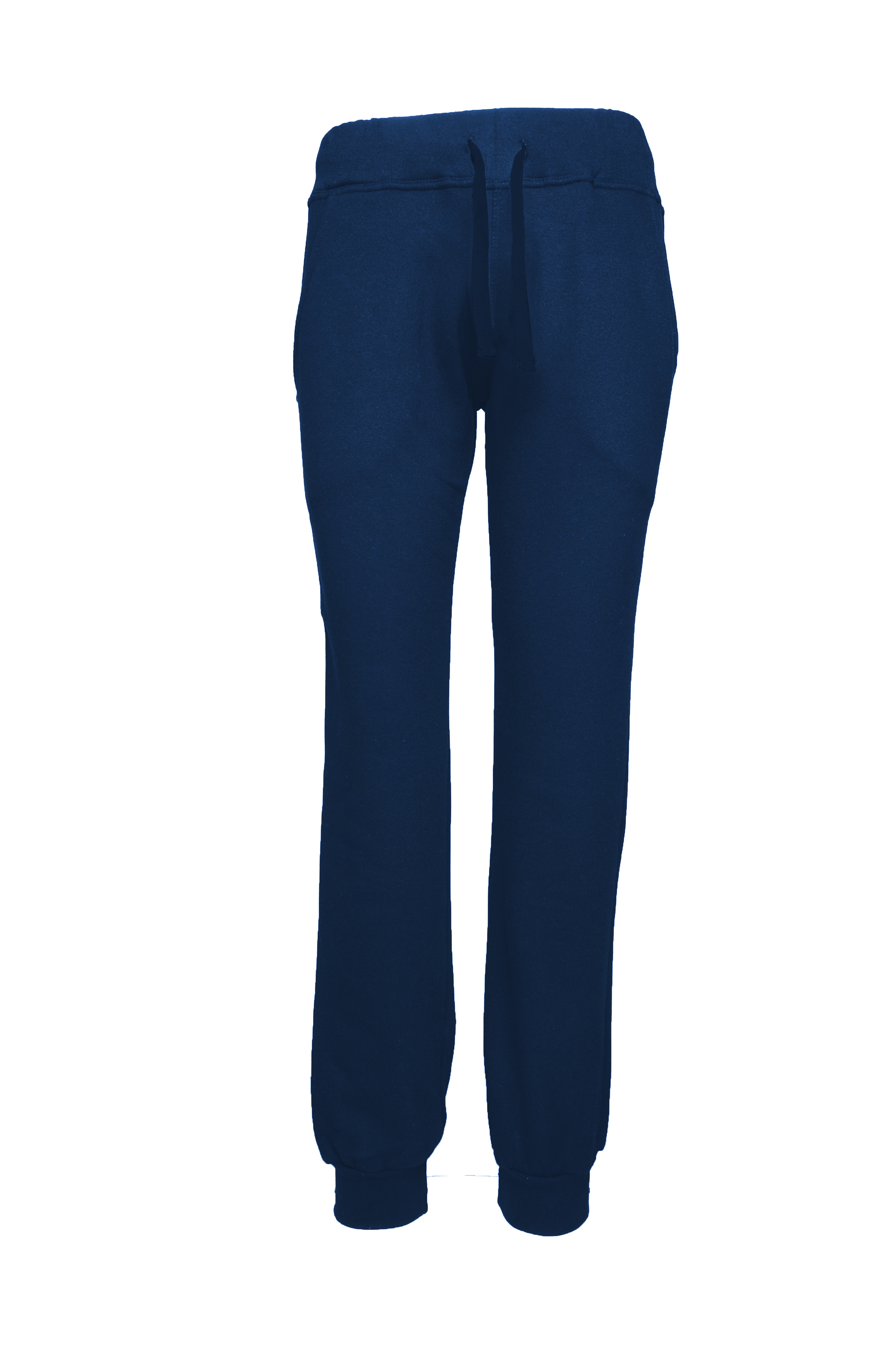 Damen-Fleecehose, 70 % Baumwolle, 30 % Polyester, 280 g/m², Schwarz, Größe S - 18 - Blau