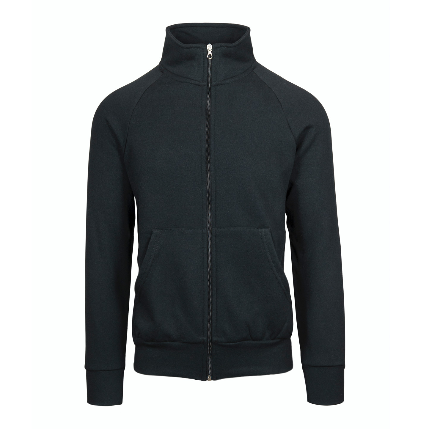 ECO Jacke mit Reißverschluss, Unisex, 50 % Baumwolle/50 % Polyester, R.280, Schwarz, Größe XS - 12E - Black ECO