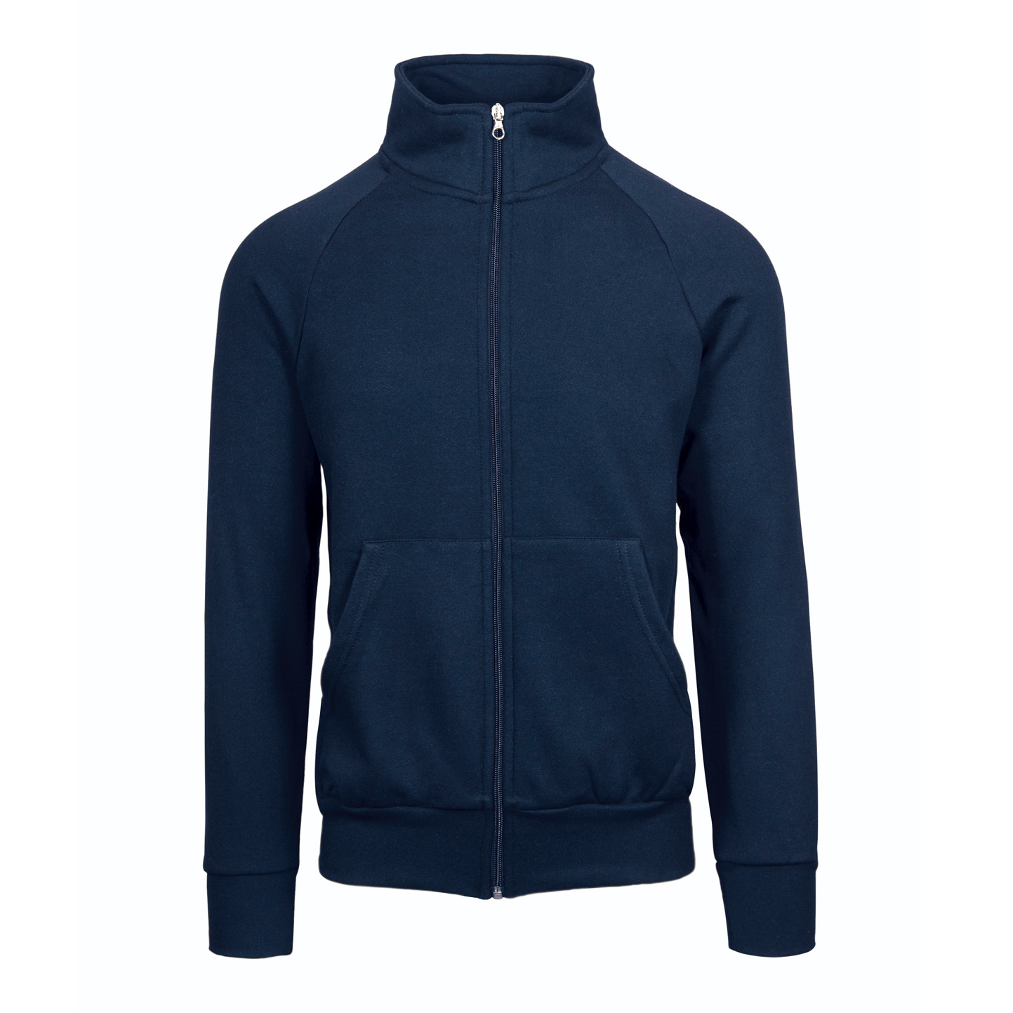 ECO Jacke mit Reißverschluss, Unisex, 50 % Baumwolle/50 % Polyester, R.280, Schwarz, Größe XS - 18E - Blue ECO