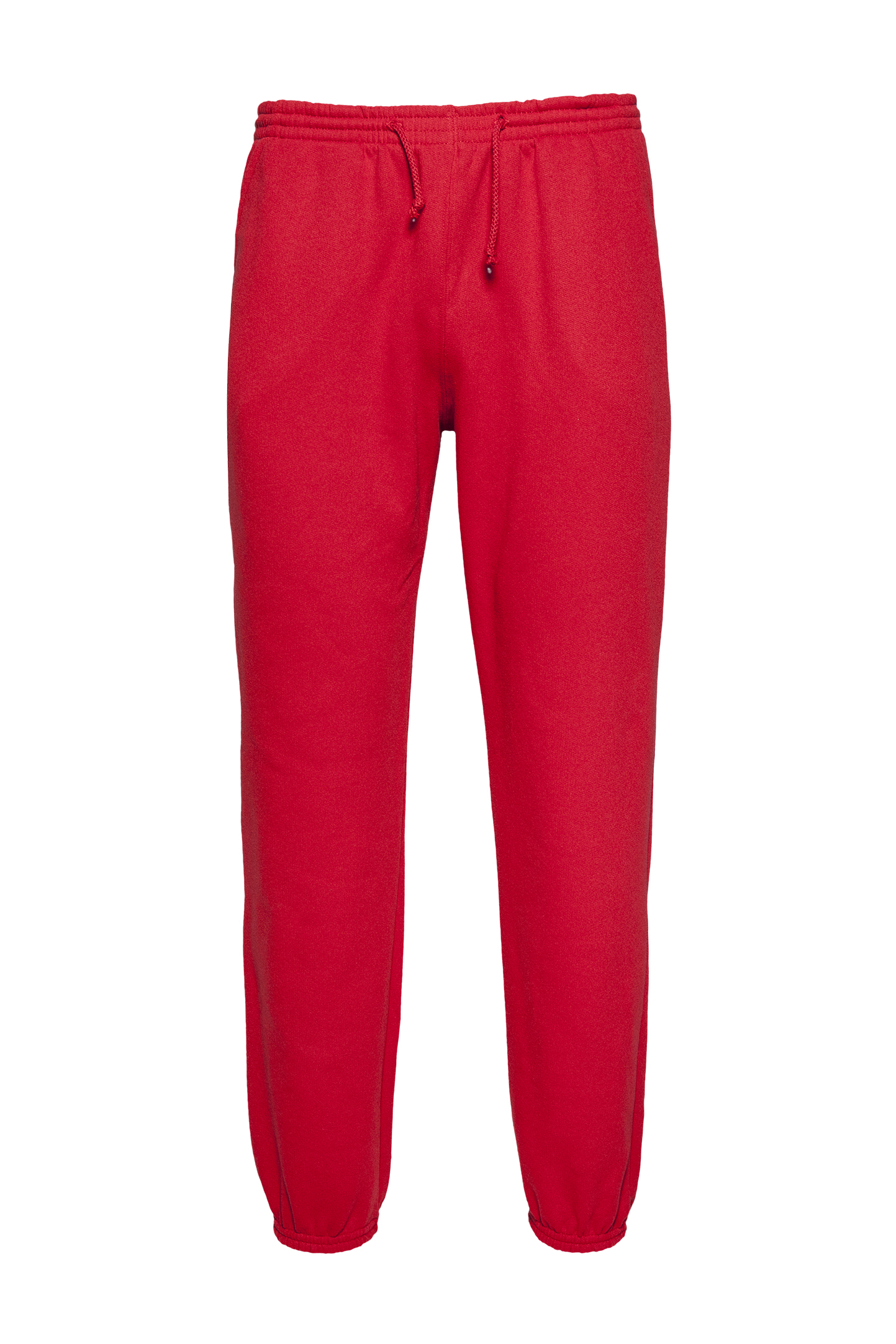 Fleecehose, 70 % Baumwolle, 30 % Polyester, 280 g/m², Schwarz, Größe XXS - 28 - Sportrot