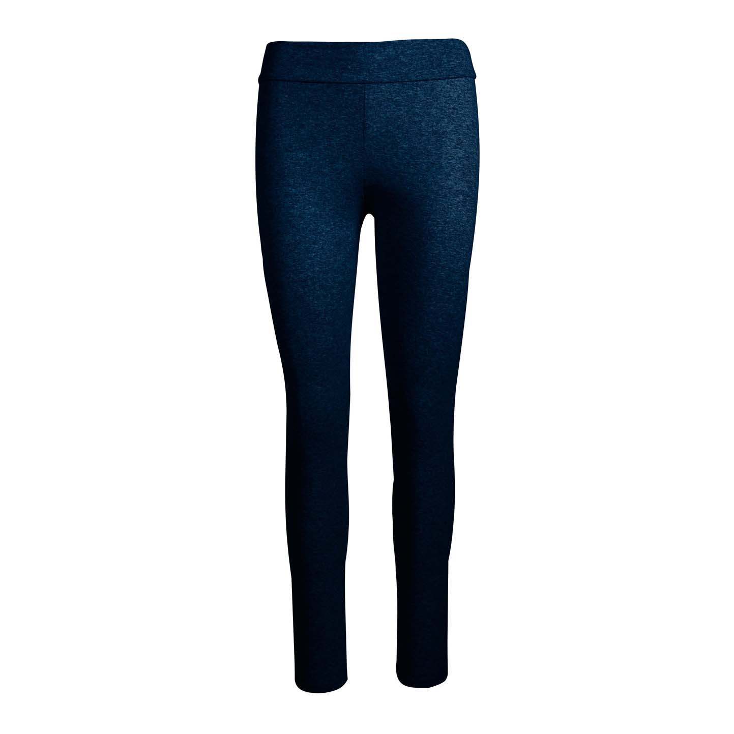 Neue Damenleggings, 90 % Baumwolle, 10 % Elastan, 210 g/m², Grau meliert, Größe S - NY - New York – Marineblau