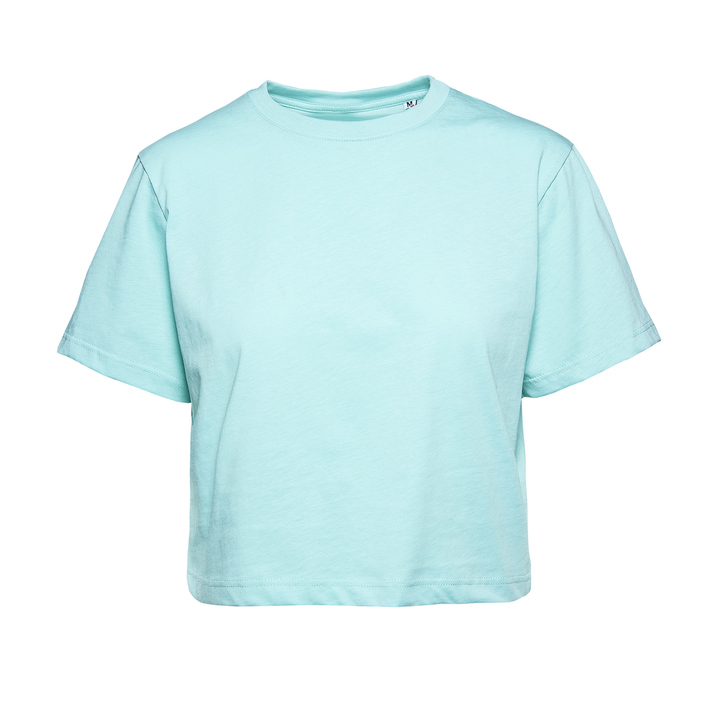 Damen-Kurzarmshirt, 100 % Baumwolle, 140 g/m², Grau meliert, hell, Größe XS - RF - Meerwasser