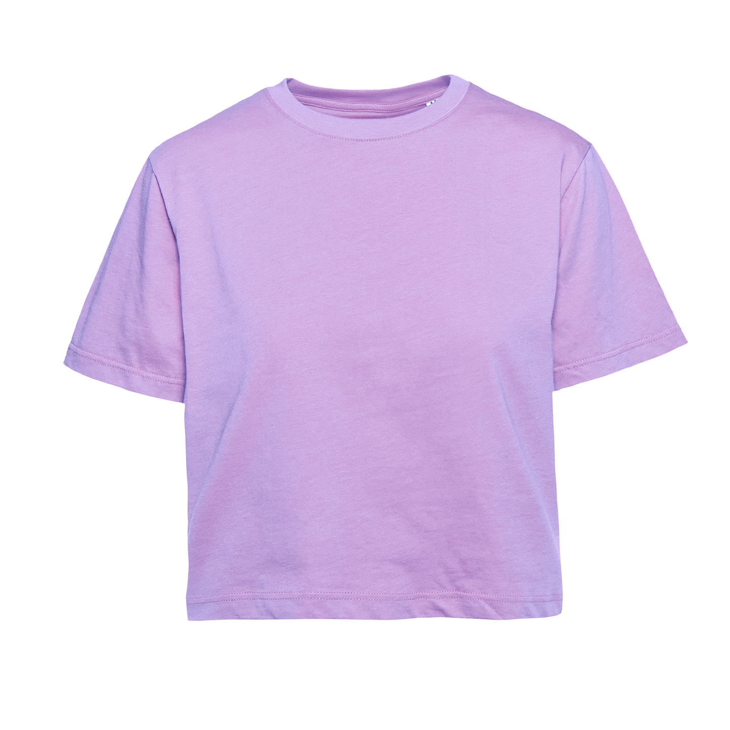 Damen-Kurzarmshirt, 100 % Baumwolle, 140 g/m², Grau meliert, hell, Größe XS - LI - Flieder