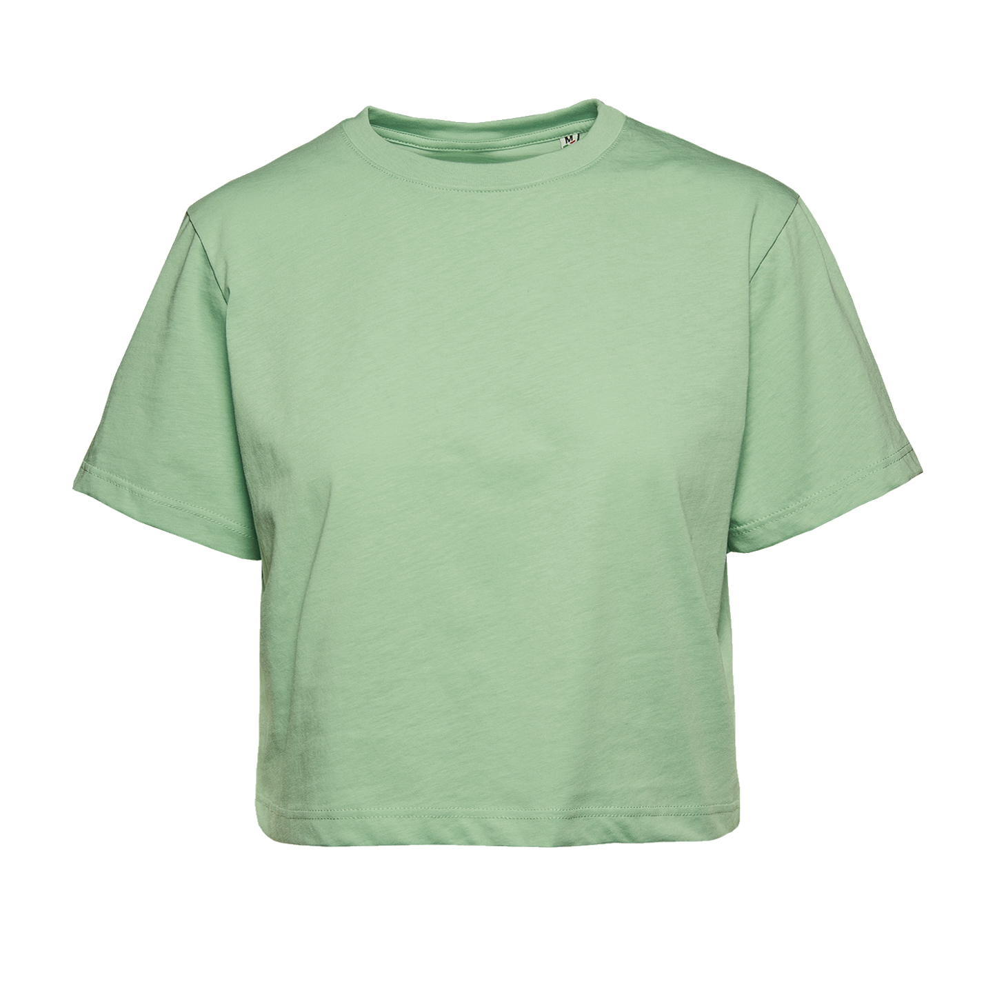 Damen-Kurzarmshirt, 100 % Baumwolle, 140 g/m², Grau meliert, hell, Größe XS - SV - Salbei