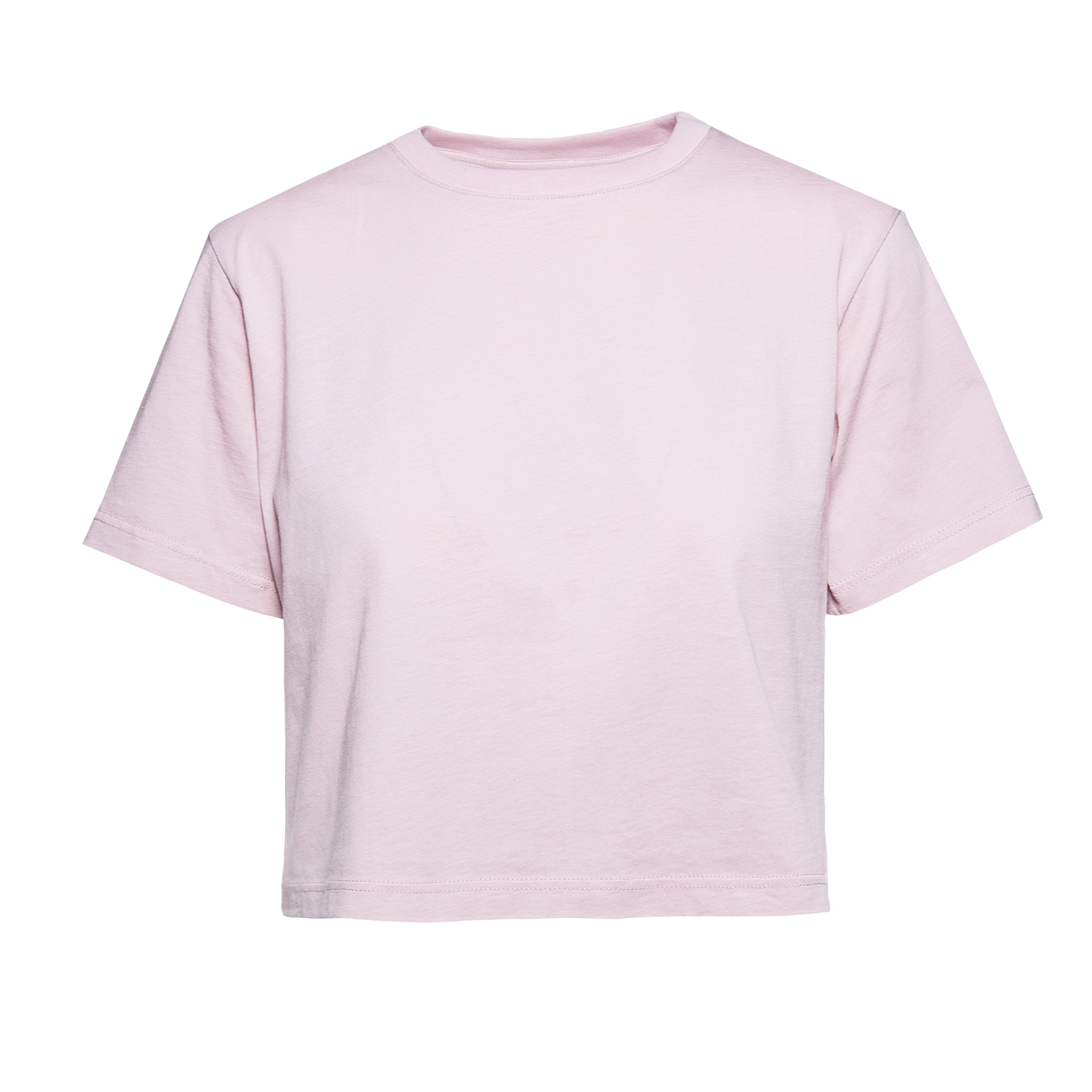 Damen-Kurzarmshirt, 100 % Baumwolle, 140 g/m², Grau meliert, hell, Größe XS - PK - Rosa
