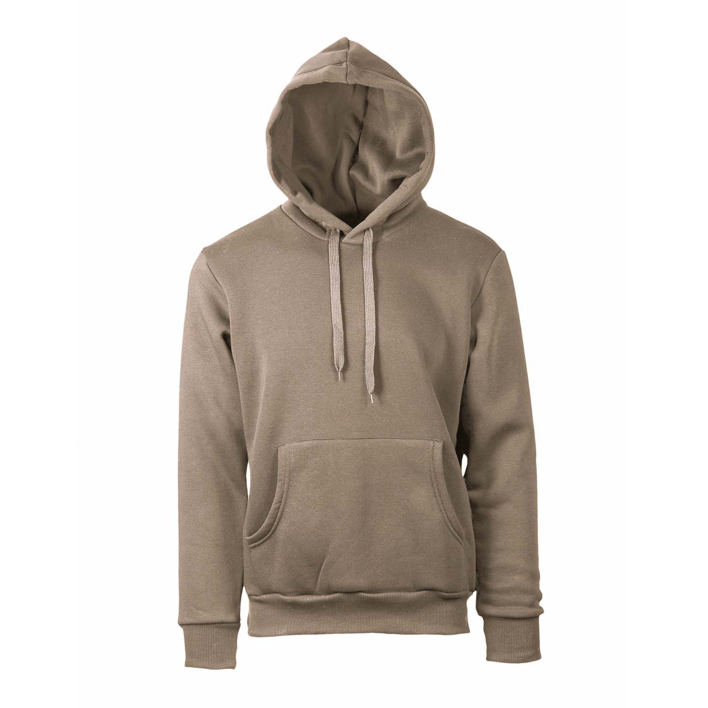 Weicher Kapuzenpullover. 75 % Baumwolle, 25 % Polyester, 320 g/m², Schwarz, Größe XS. - TB - TB – Tabak