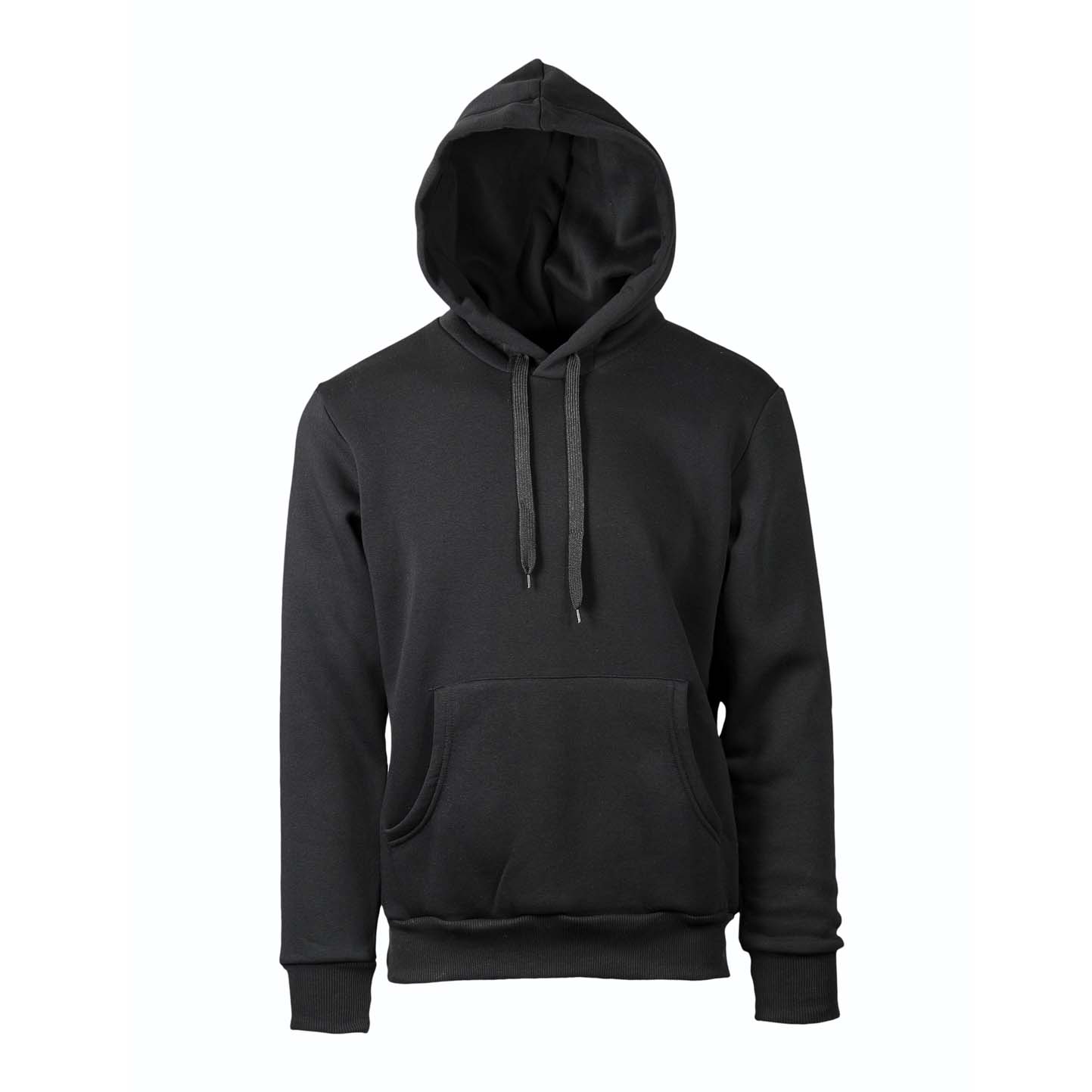 Weicher Kapuzenpullover. 75 % Baumwolle, 25 % Polyester, 320 g/m², Schwarz, Größe XS. - 12 - Schwarz