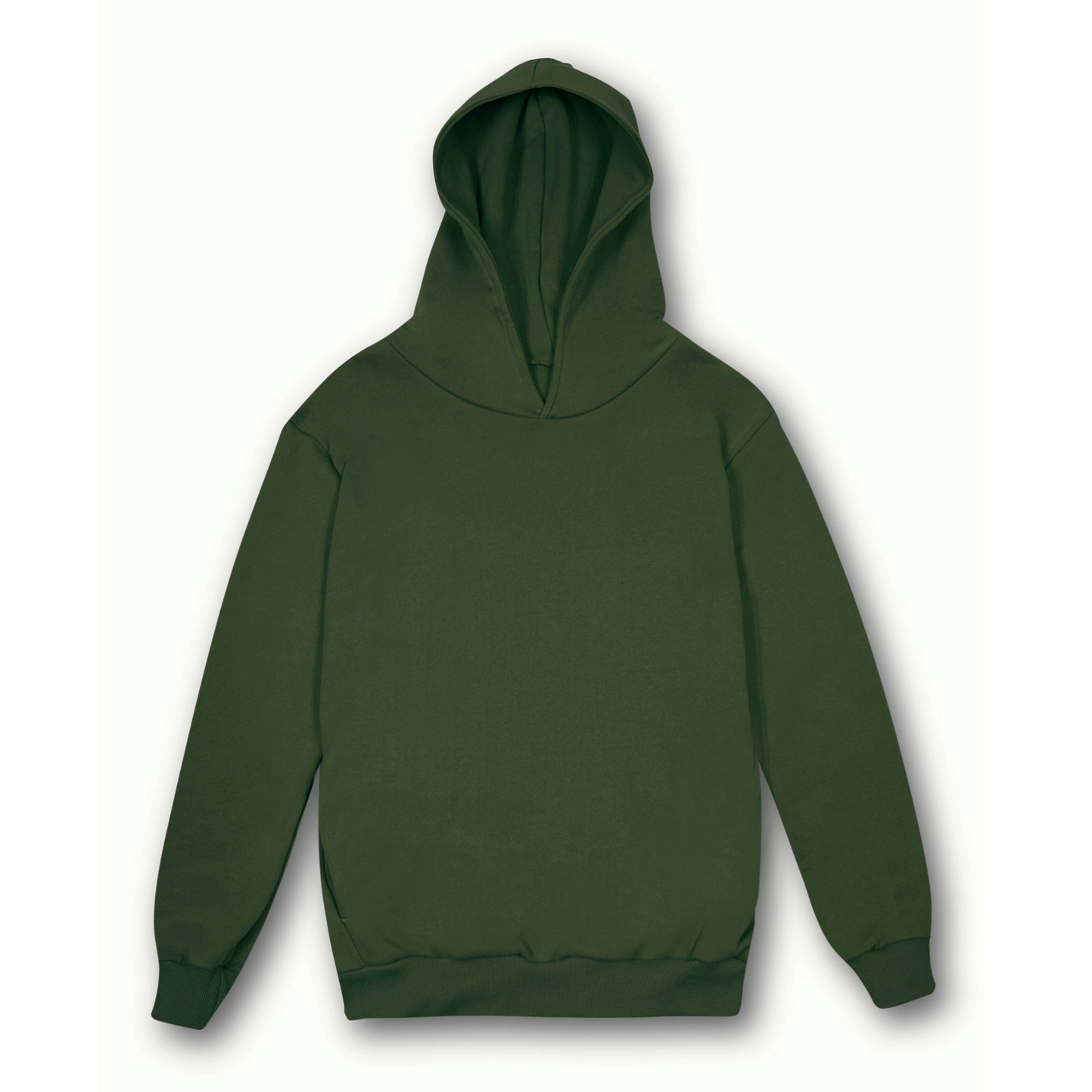 Weicher Kapuzenpullover. Urban Fit, 75 % Baumwolle, 25 % Polyester, 320 g/m², Schwarz, Größe XS - VT - Waldgrün