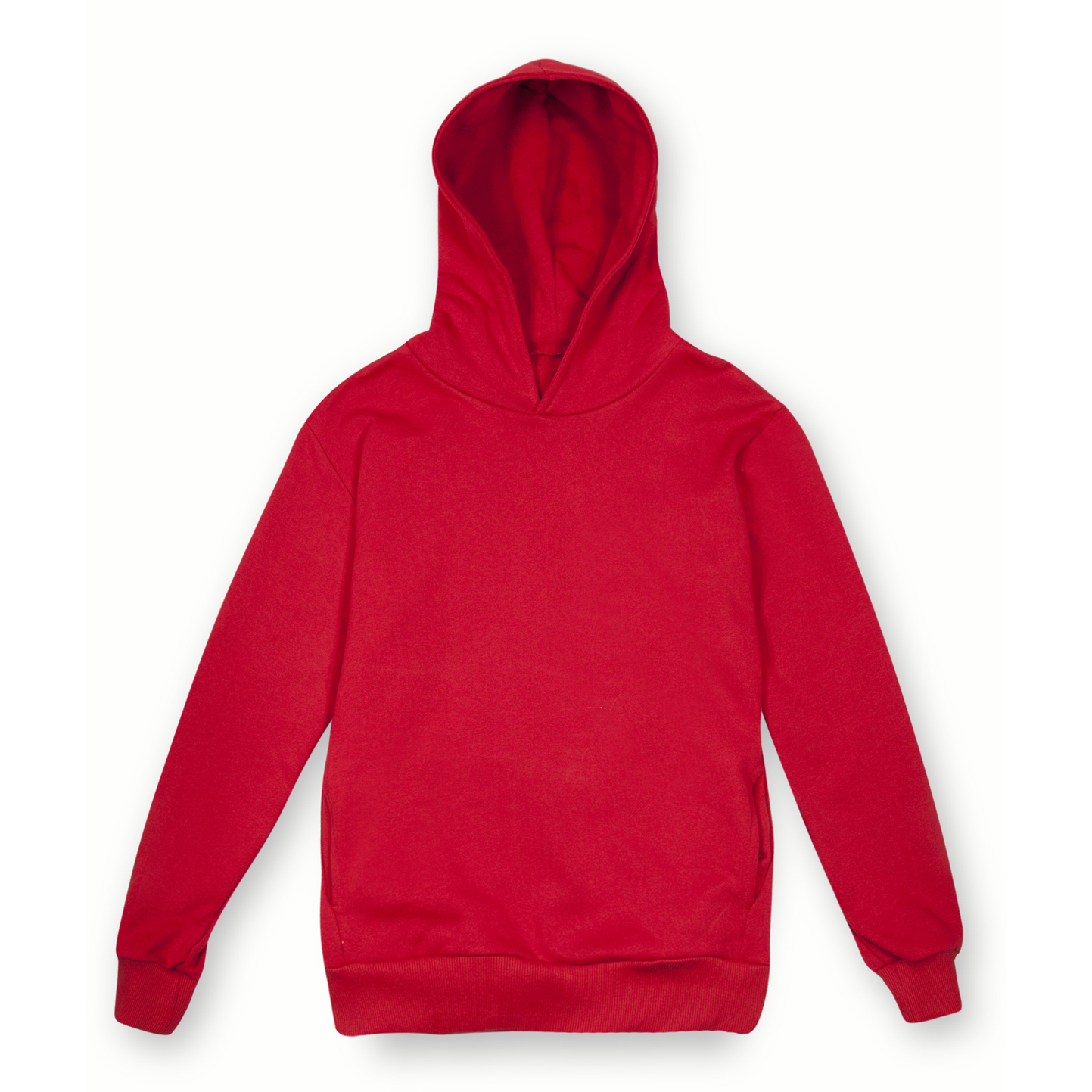 Weicher Kapuzenpullover. Urban Fit, 75 % Baumwolle, 25 % Polyester, 320 g/m², Schwarz, Größe XS - RO - Rot