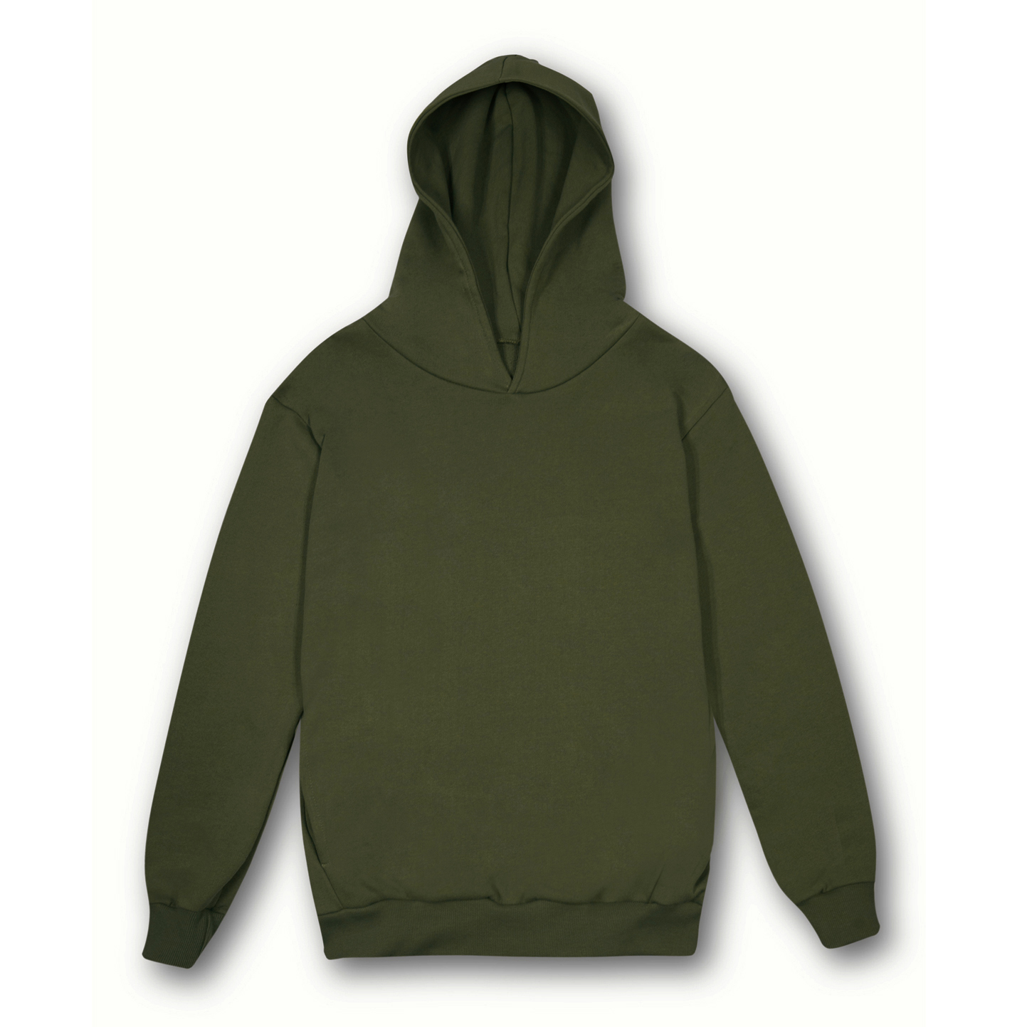 Weicher Kapuzenpullover. Urban Fit, 75 % Baumwolle, 25 % Polyester, 320 g/m², Schwarz, Größe XS - VM - VM – Dunkles Militär