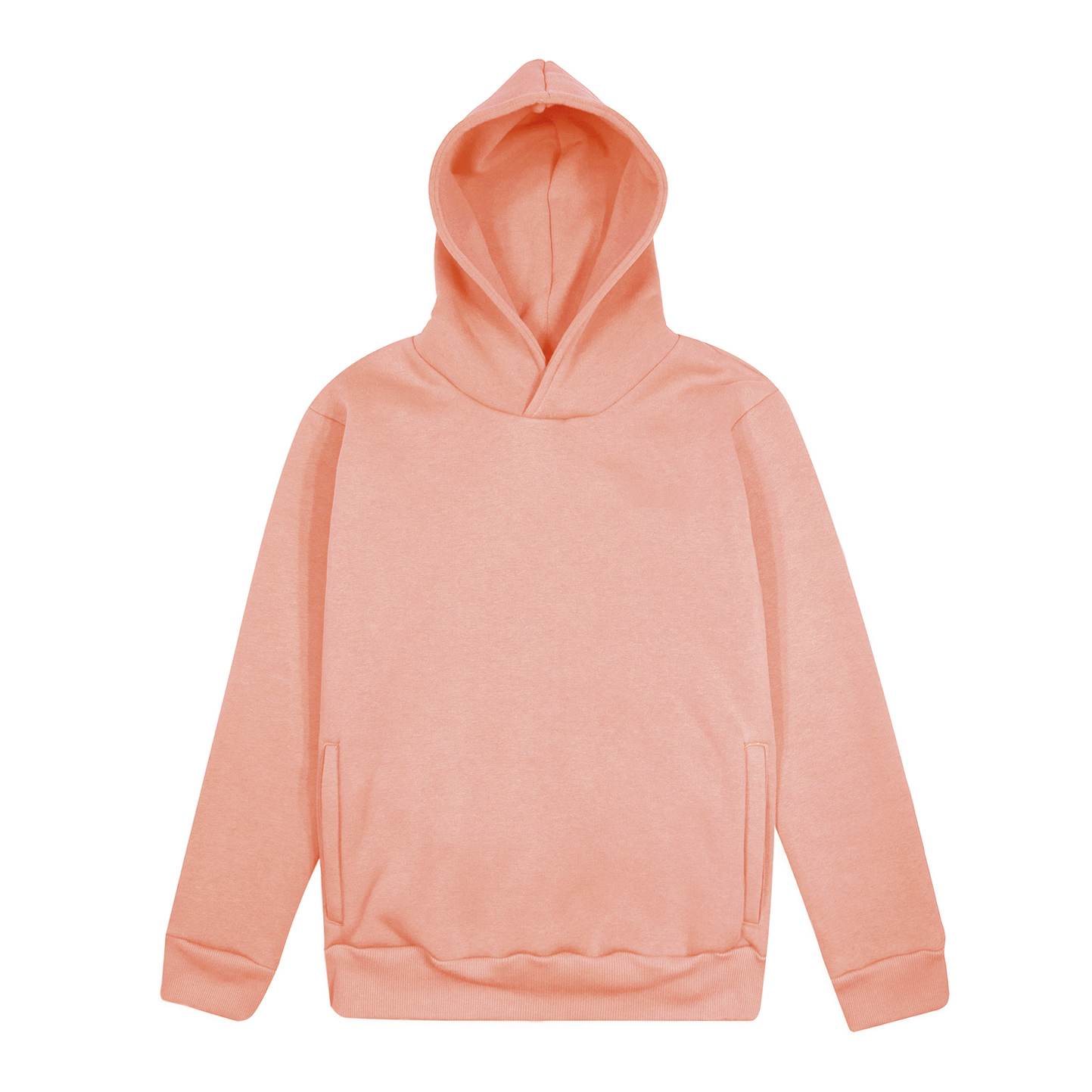 Weicher Kapuzenpullover. Urban Fit, 75 % Baumwolle, 25 % Polyester, 320 g/m², Schwarz, Größe XS - AL - Aprikose