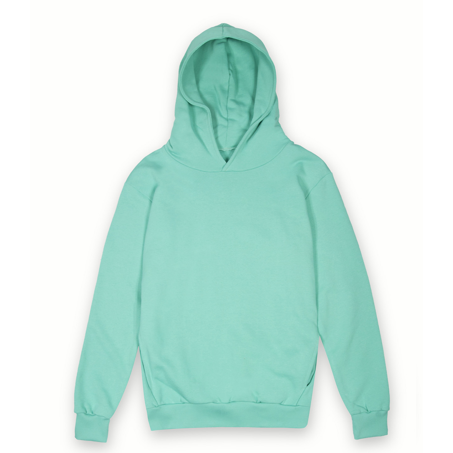 Weiches Kapuzensweatshirt aus 100 % Baumwolle (320 g/m²). Unisex, städtisches Design. Schwarz, Größe XS. - RF - Meerwasser
