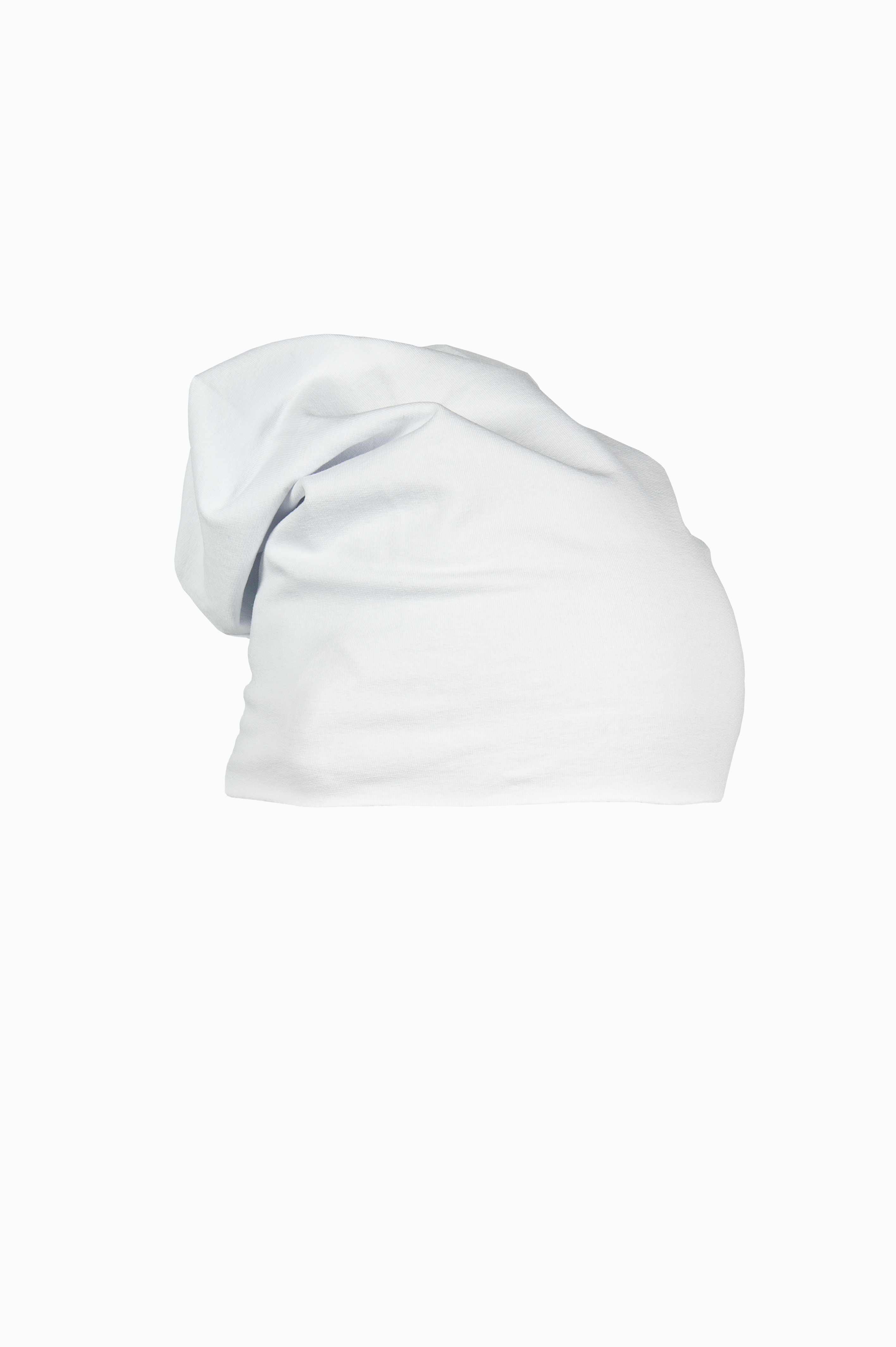 Moda Uni Beanie Cap Tubular 95/5% Cot/Ela 250 gr Grau Melange - 99 - Weiß