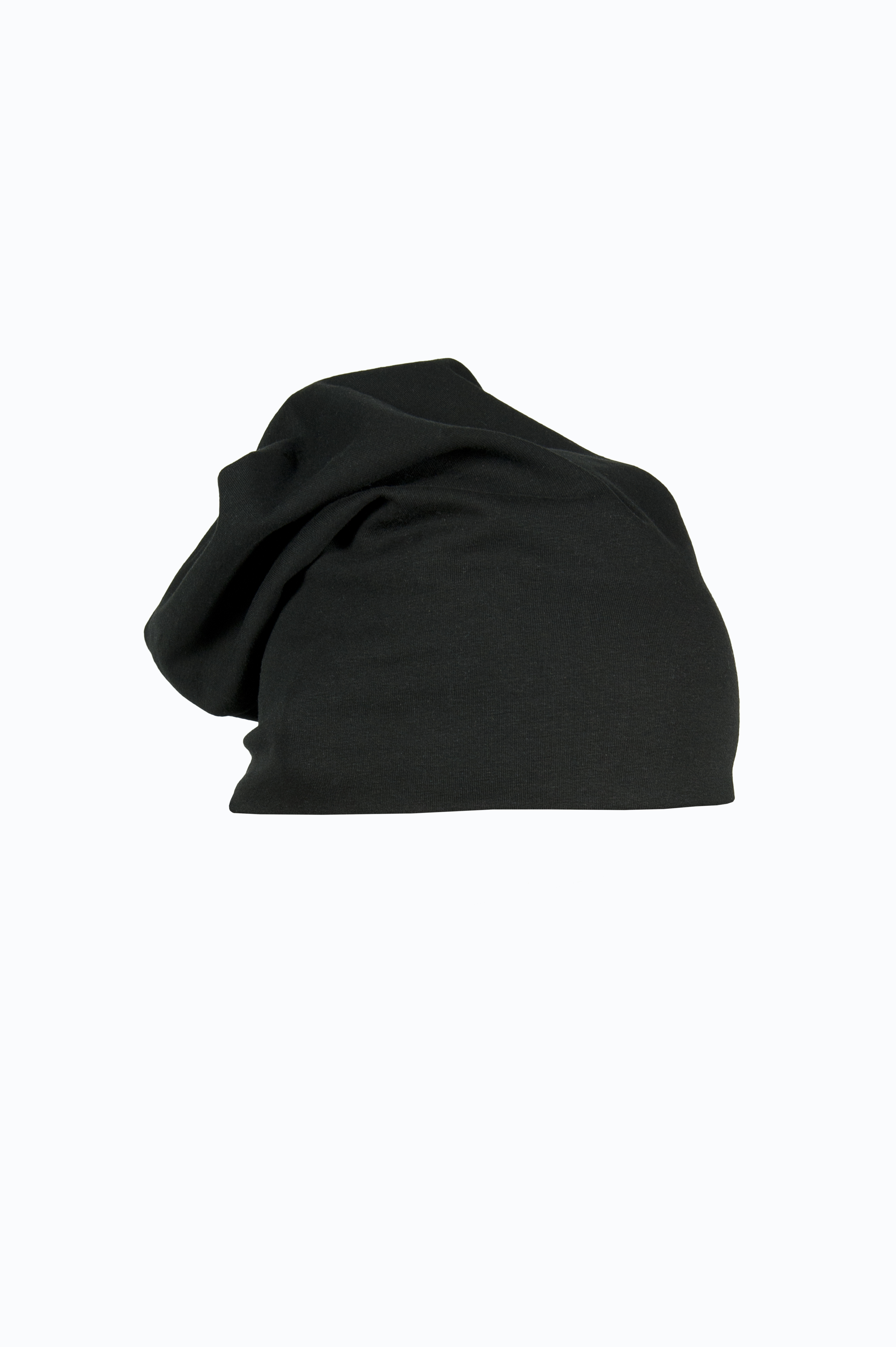 Moda Uni Beanie Cap Tubular 95/5% Cot/Ela 250 gr Grau Melange - 12 - Schwarz