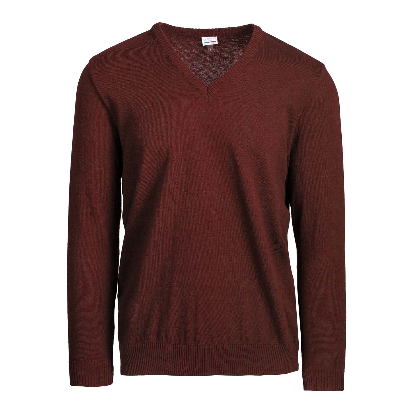 Pullover aus 100 % regenerierter Baumwolle, Bordeaux, Größe XS - 078 - Bordeaux