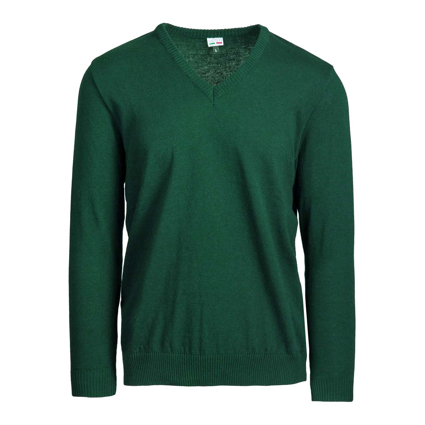Pullover aus 100 % regenerierter Baumwolle, Bordeaux, Größe XS - 55G - 55G – Tiefgrün