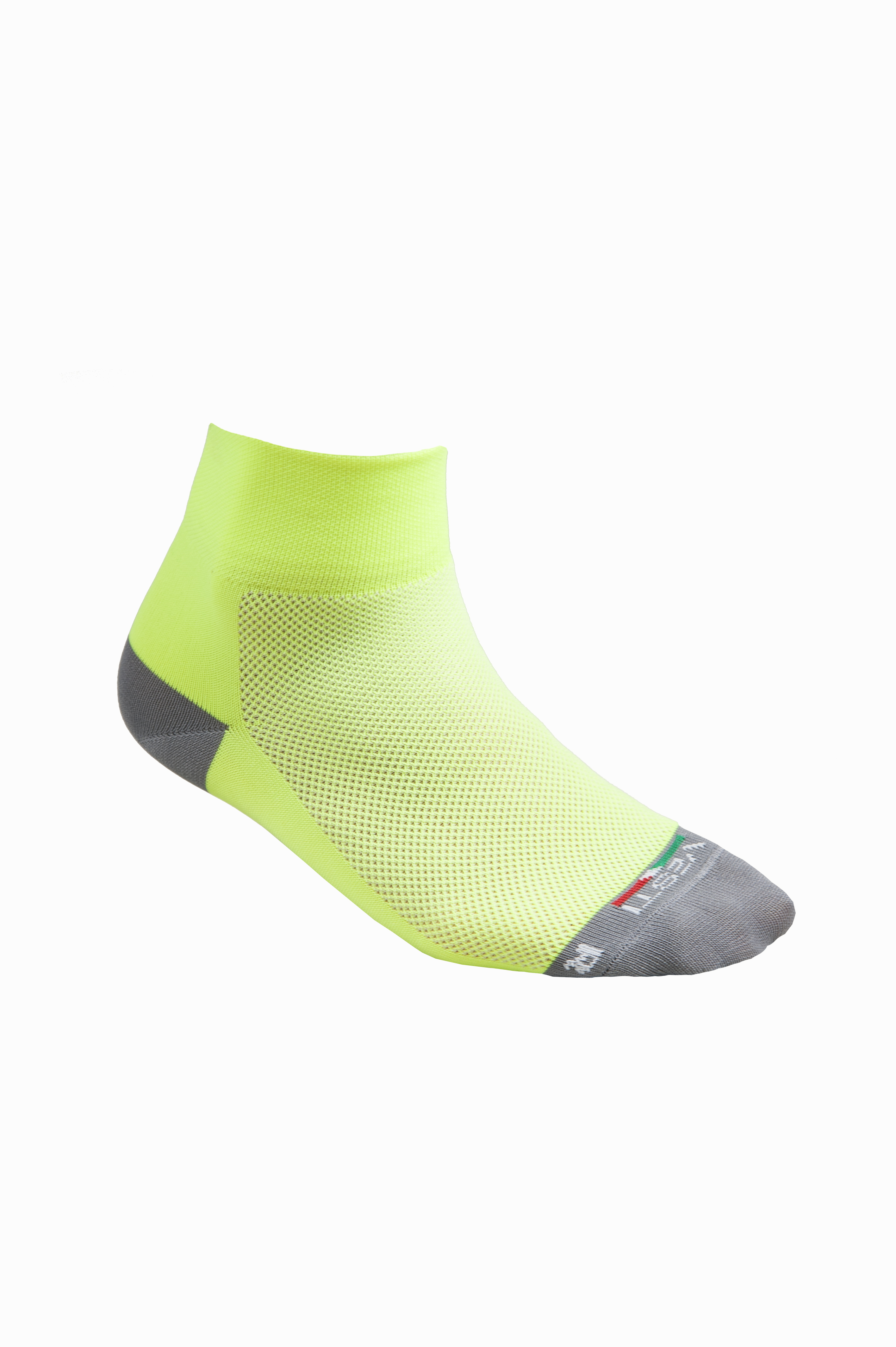 Performance-Laufsocken 62/36/2% Mic/Pam/Ela Fluoreszierendes Gelb/Mittelgrau Größe 35-38 - 300 - Fluoreszierendes Gelb