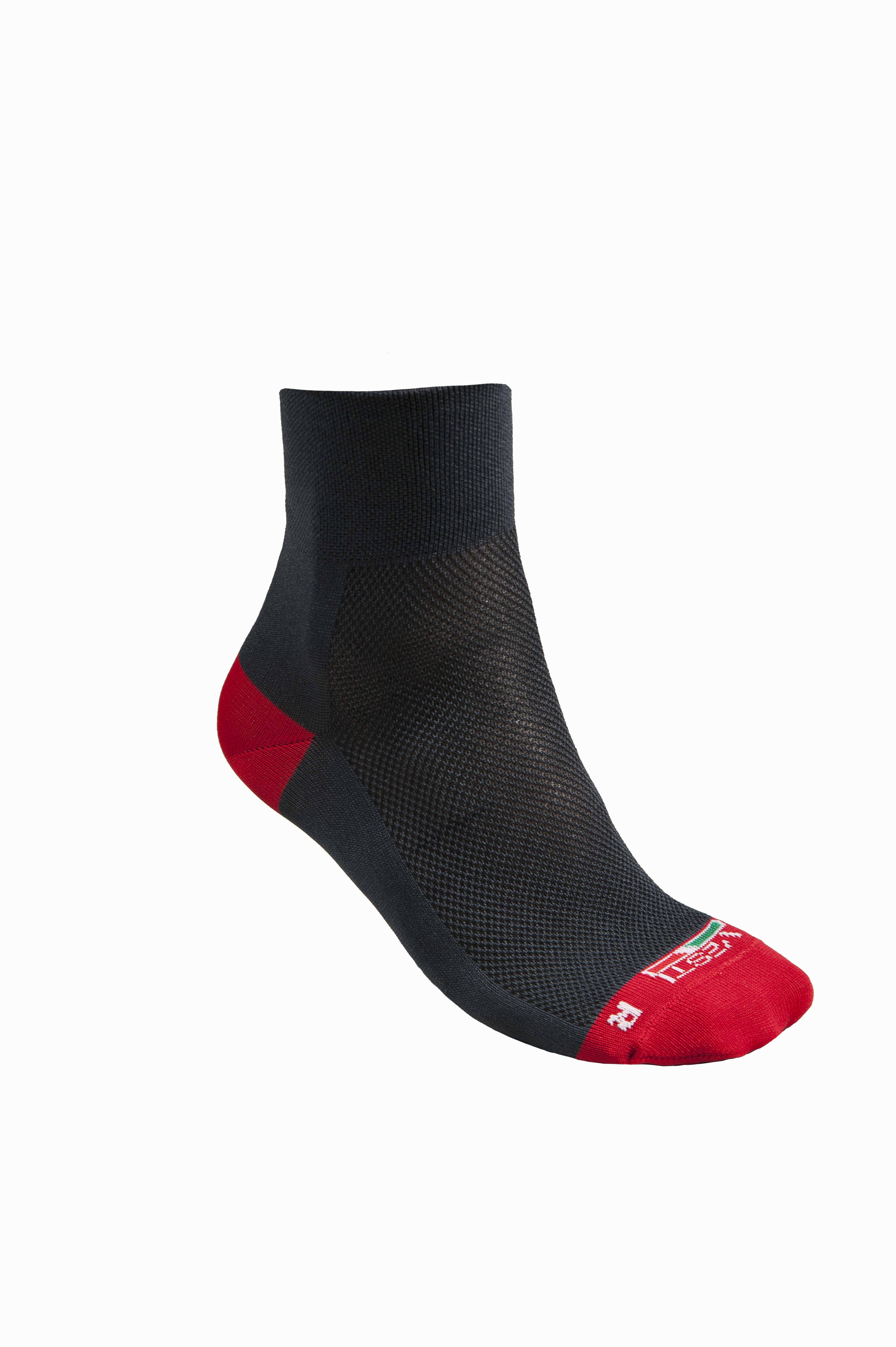 Performance-Laufsocken 62/36/2% Mic/Pam/Ela Fluoreszierendes Gelb/Mittelgrau Größe 35-38 - E4 - E4 – Anthrazit/Rot
