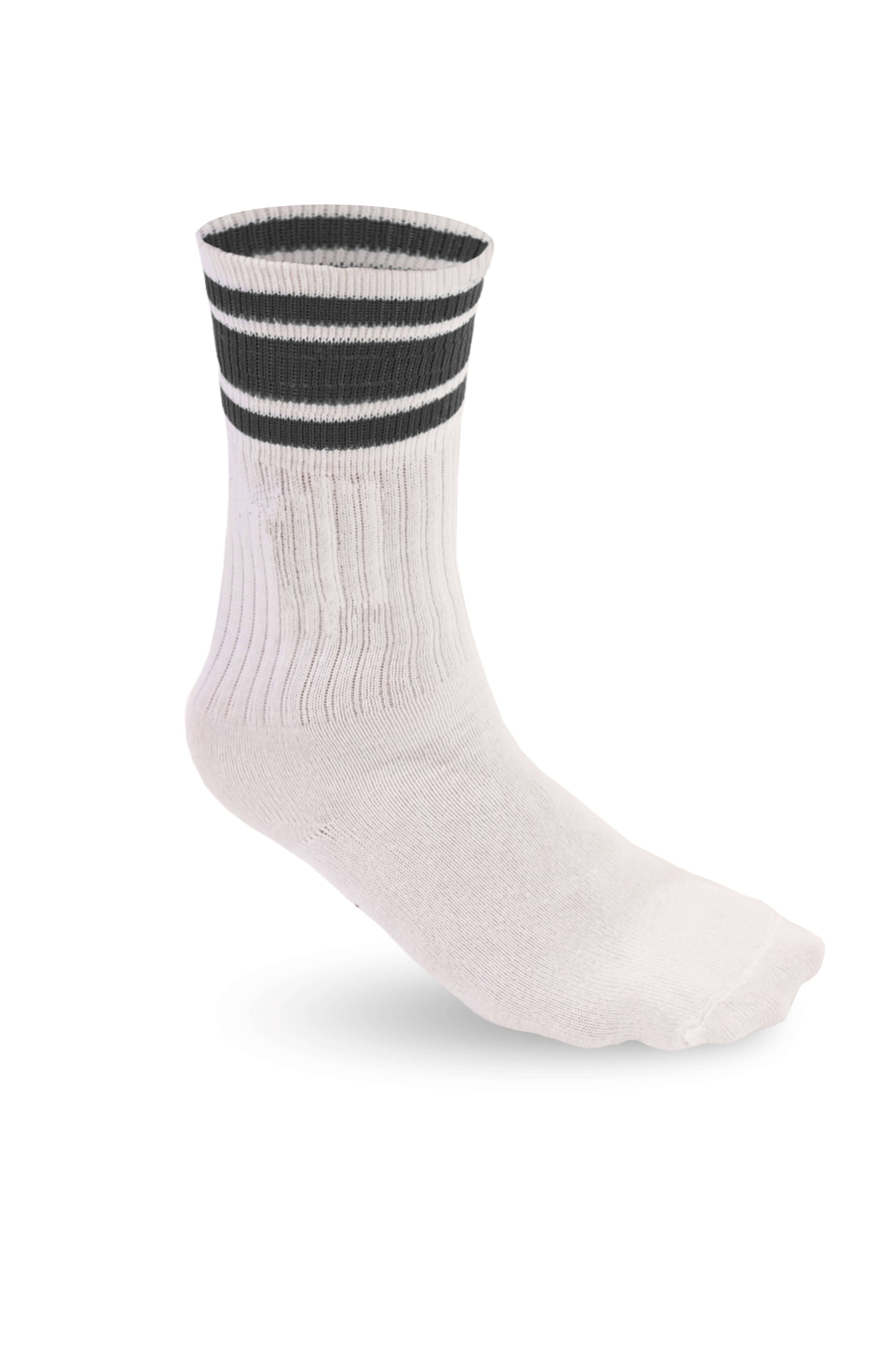 Sportsocken 78/18/4% Cot/Pam/Ela Hellmeliertes Grau Größe 35/38 - 9912 - Schwarz/Weiß
