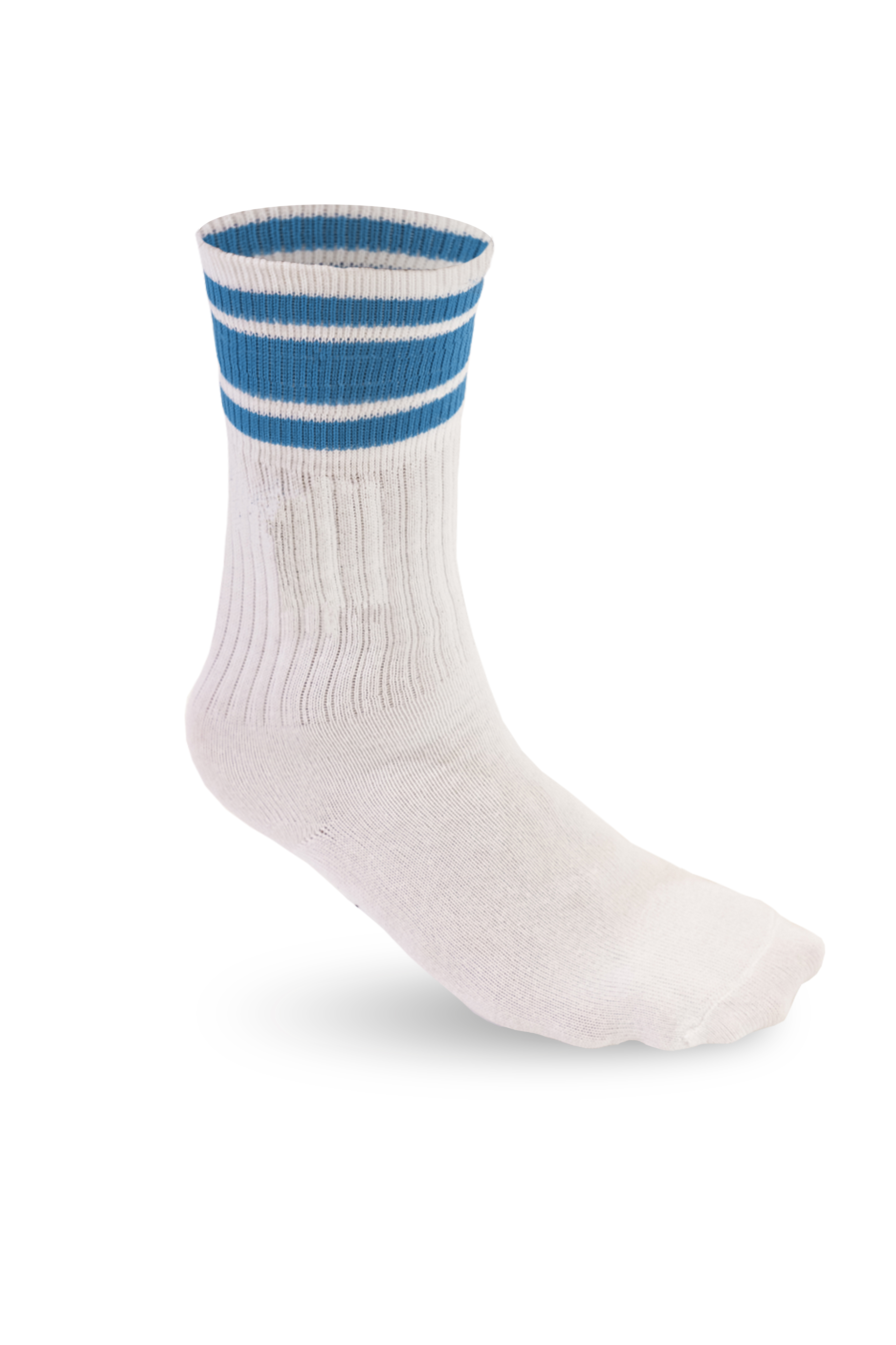 Sportsocken 78/18/4% Cot/Pam/Ela Hellmeliertes Grau Größe 35/38 - 9927 - Weiß/Königsblau