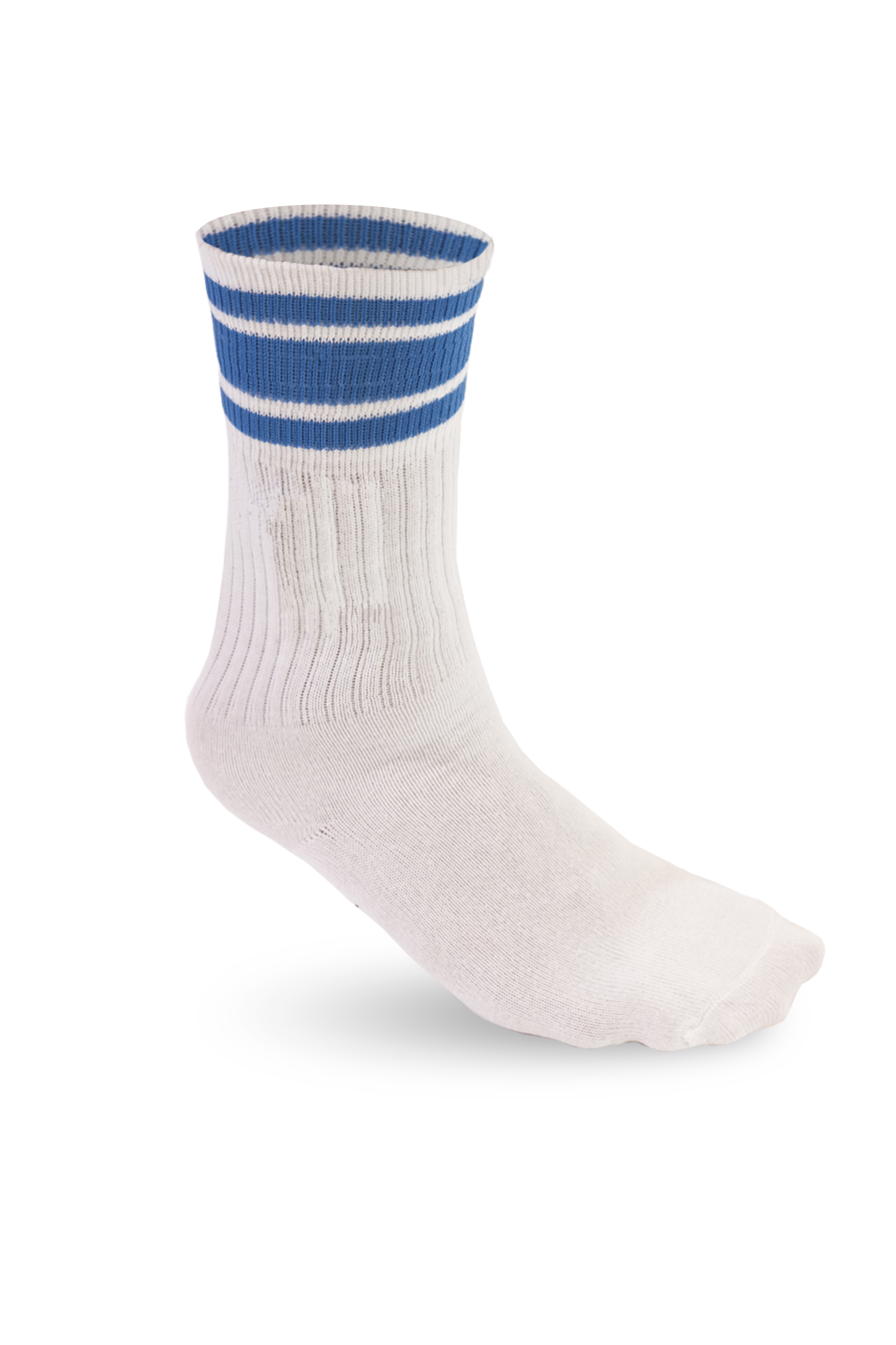 Sportsocken 78/18/4% Cot/Pam/Ela Hellmeliertes Grau Größe 35/38 - 9918 - Weiß/Blau