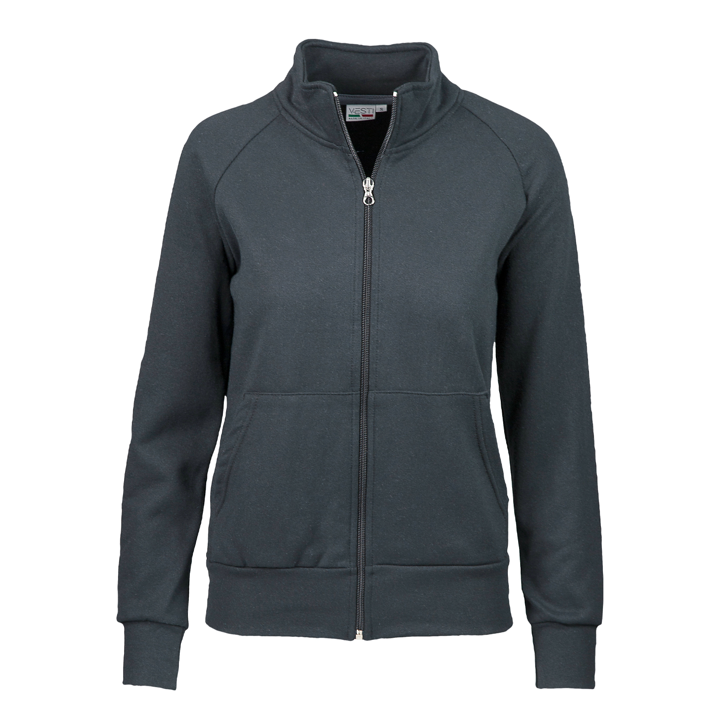 Damen-Sweatshirt mit langem Reißverschluss - 22 - Blei