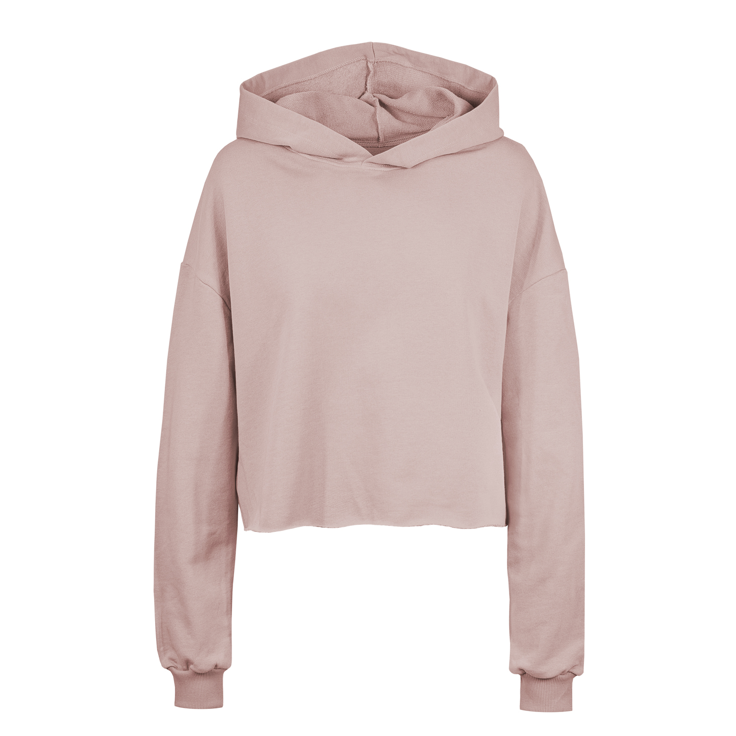Amy Damen Cropped-Hoodie aus French Terry - RP - RP – Puderrosa