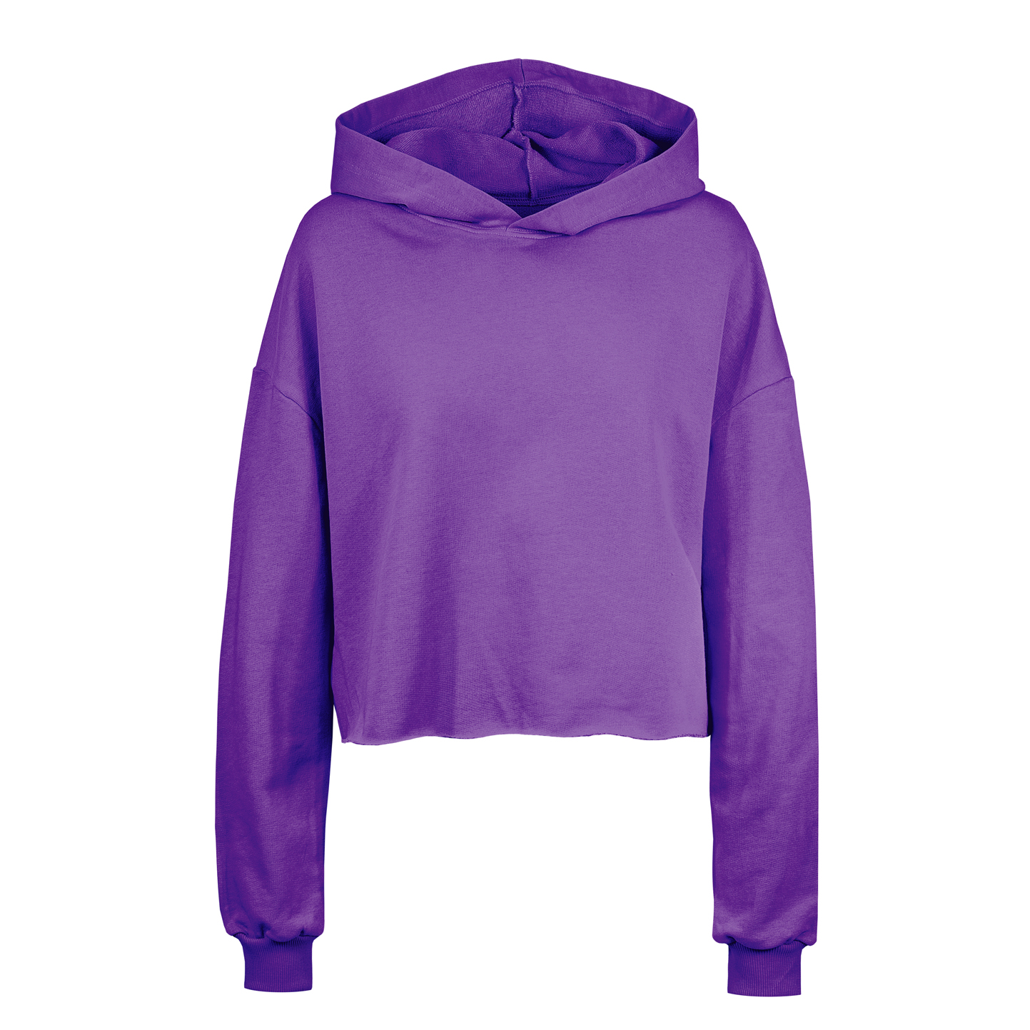 Amy Damen Cropped-Hoodie aus French Terry - VI - Viola