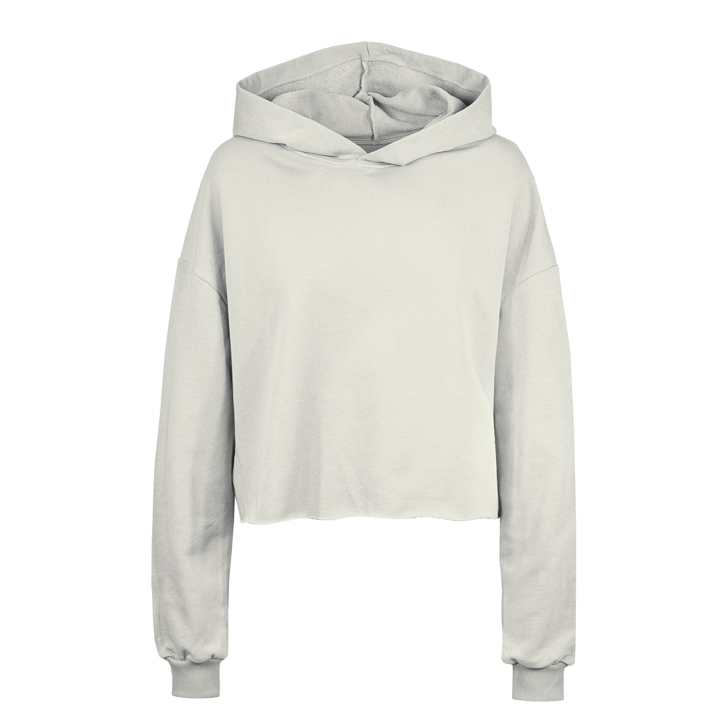 Amy Damen Cropped-Hoodie aus French Terry - 98 - Cremeweiß