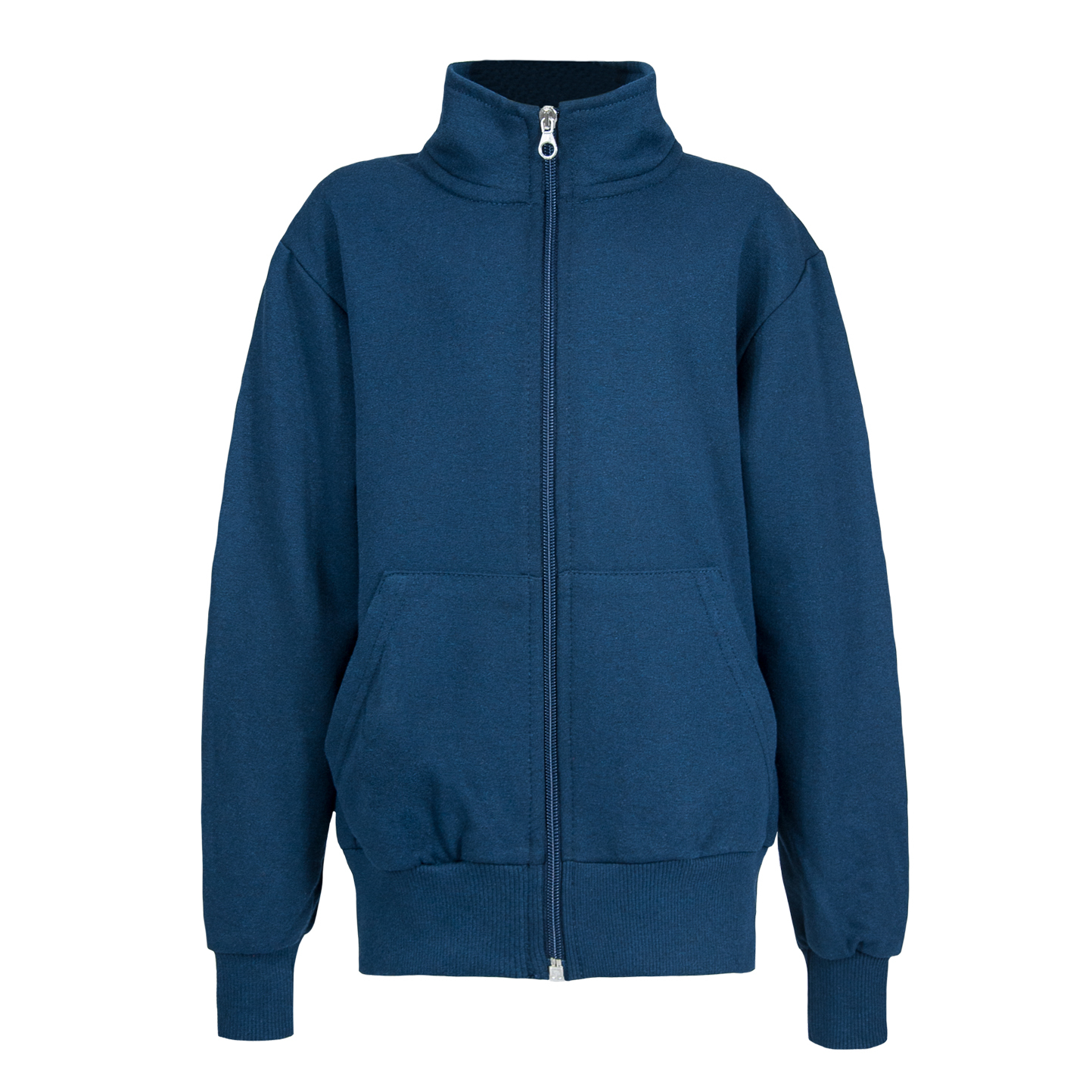 Kinder-Sweatshirt mit Reißverschluss aus Stretchmaterial - 18 - Blau