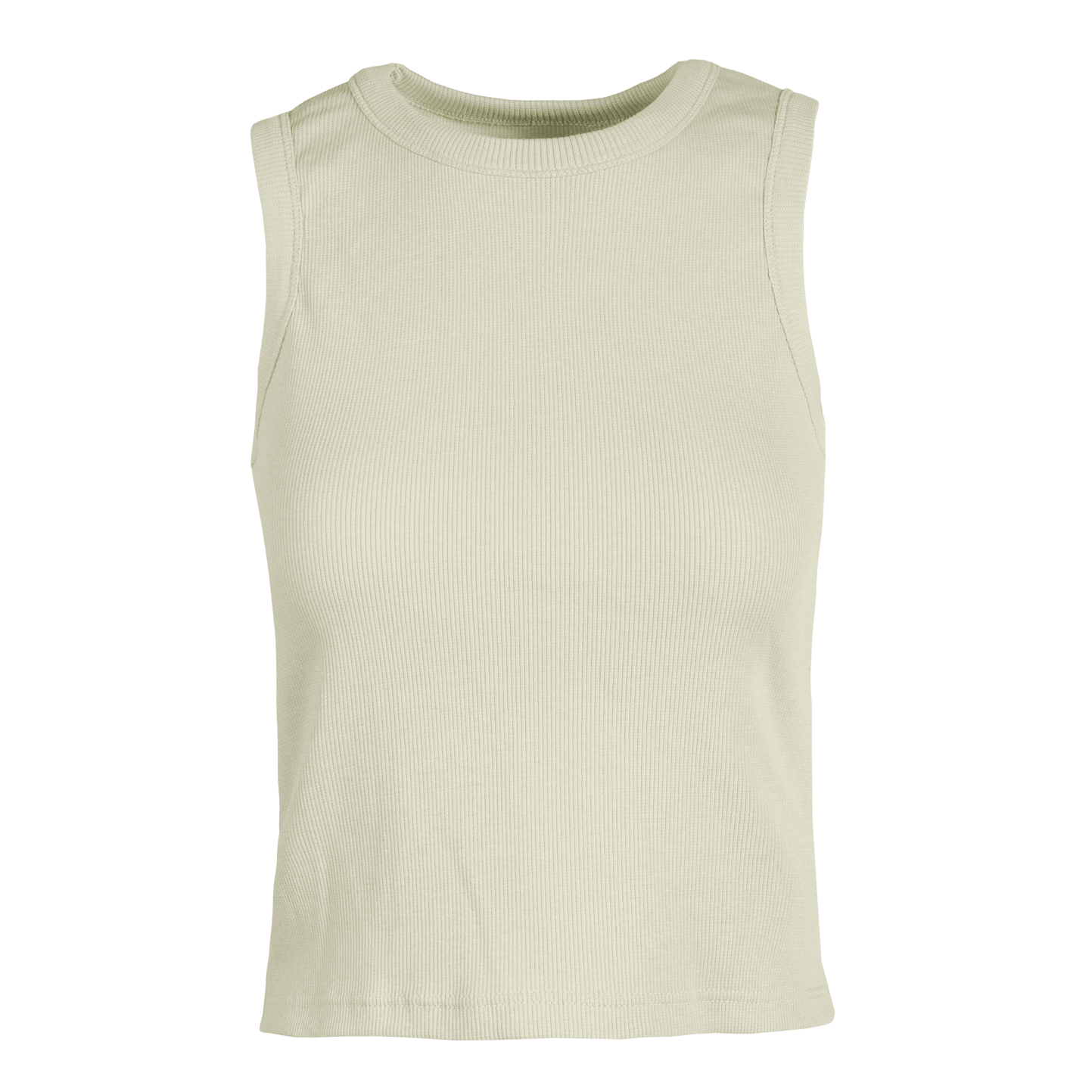 Damen Stretch-Ripp-Tanktop - 38 - Creme