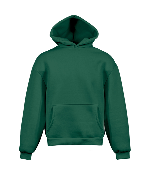 Boxy-Hoodie aus weichem Sweatstoff - VT - Waldgrün