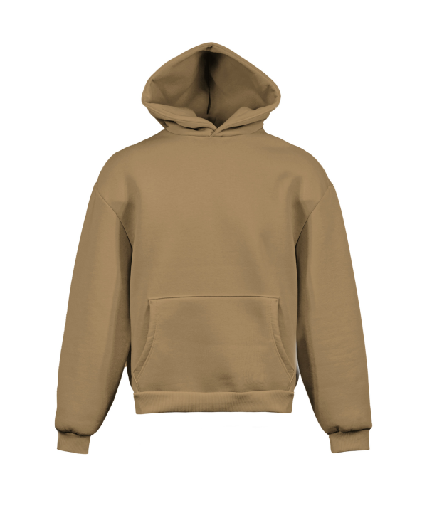 Boxy-Hoodie aus weichem Sweatstoff - TB - TB – Tabak