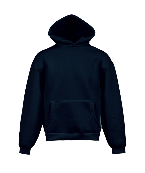 Boxy-Hoodie aus weichem Sweatstoff - NY - New York – Marineblau