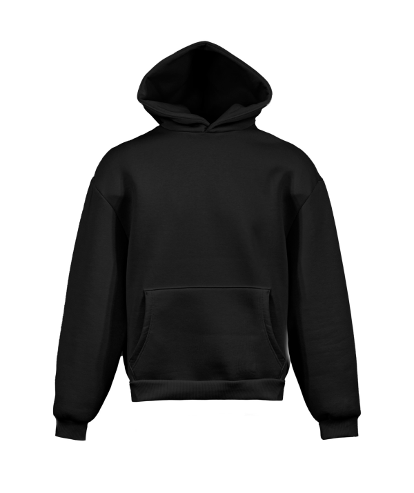 Boxy-Hoodie aus weichem Sweatstoff - 12 - Schwarz