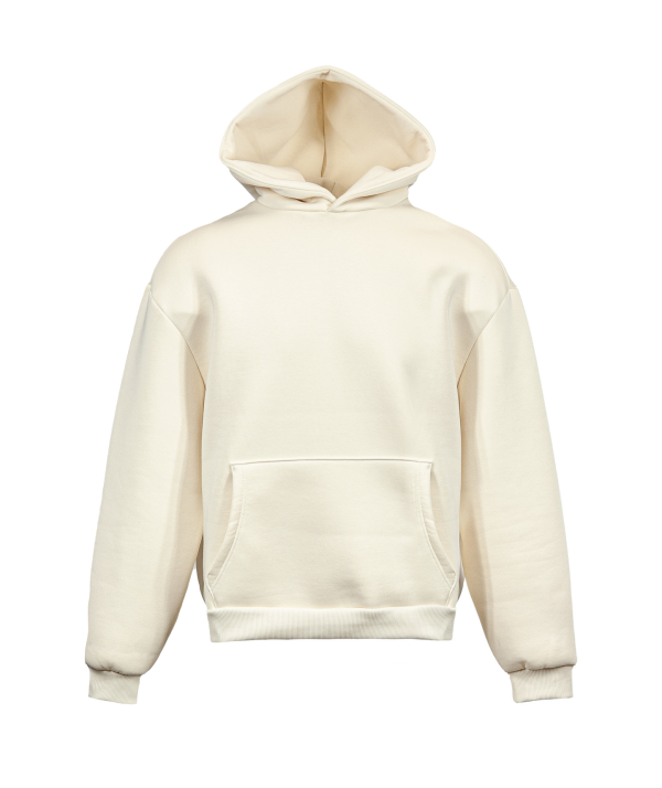 Boxy-Hoodie aus weichem Sweatstoff - 38 - Creme