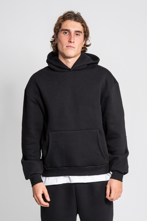 Boxy-Hoodie aus weichem Sweatstoff