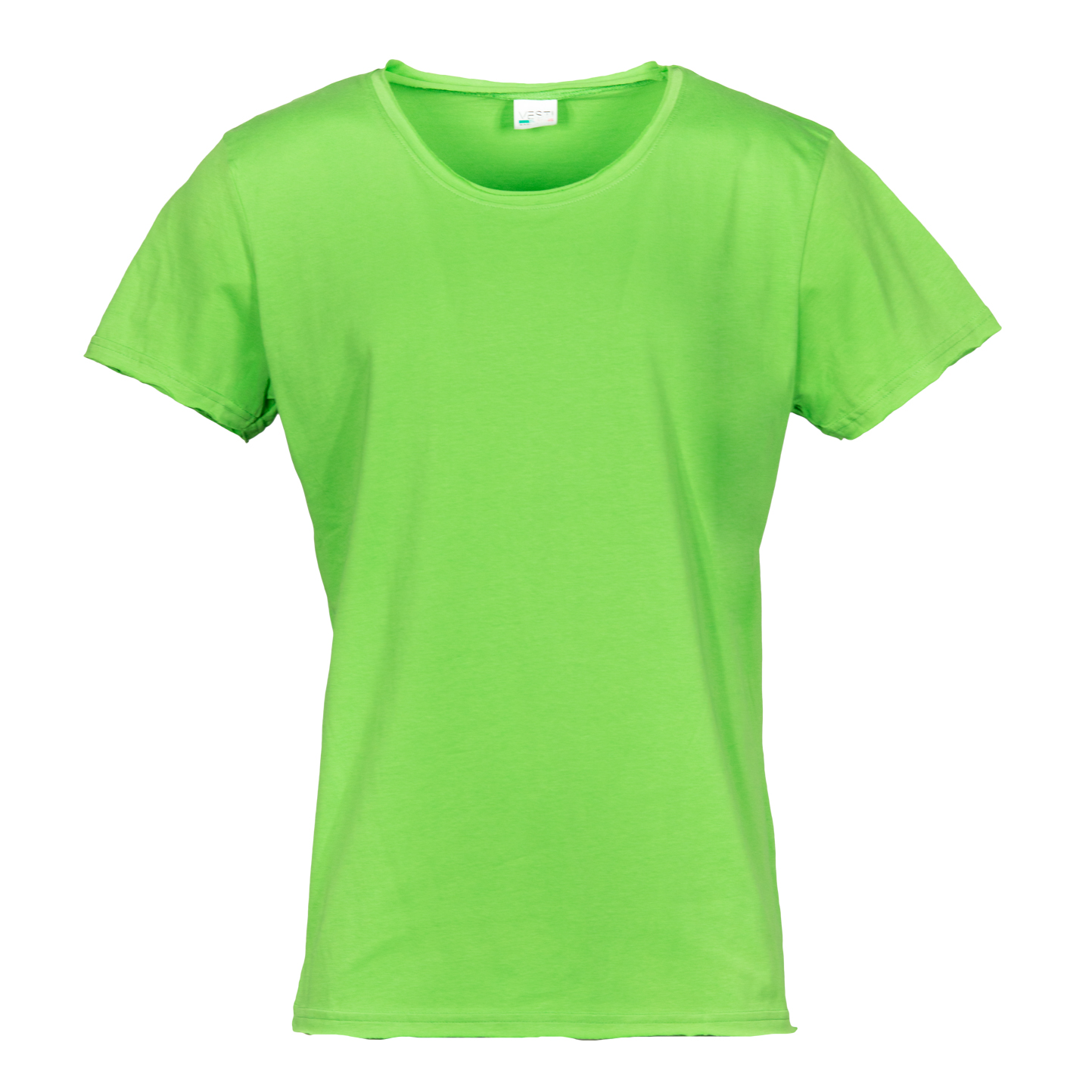 C/TM/CT/V 100% Baumwollpullover. 140 g/m² Melange Grau S - VA - Acid Green S OUT7