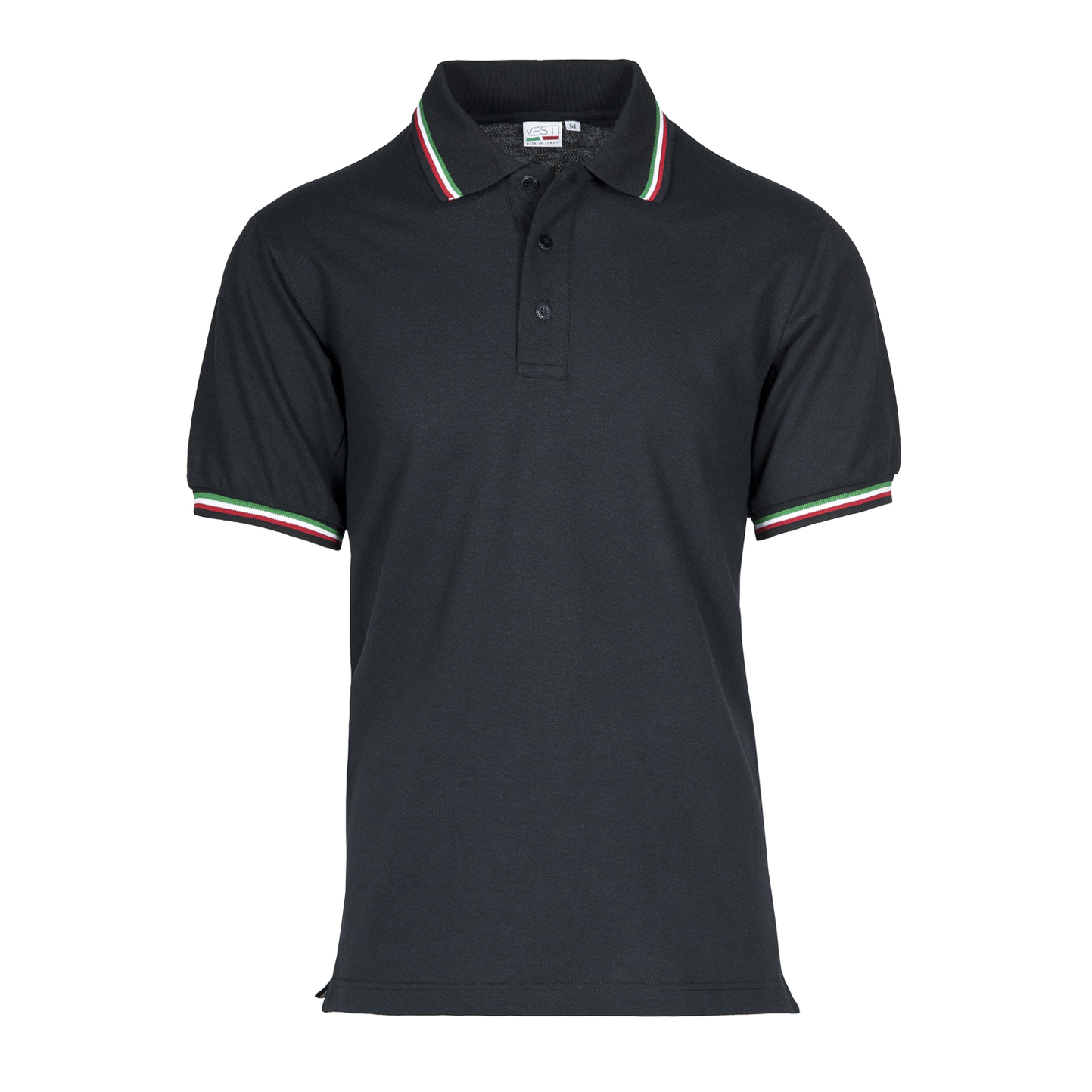 Polo Piqué S/S 50/50% Baumwolle/Baumwolle, 180 g/m², Schwarz, ECO XS - 12E - Black ECO