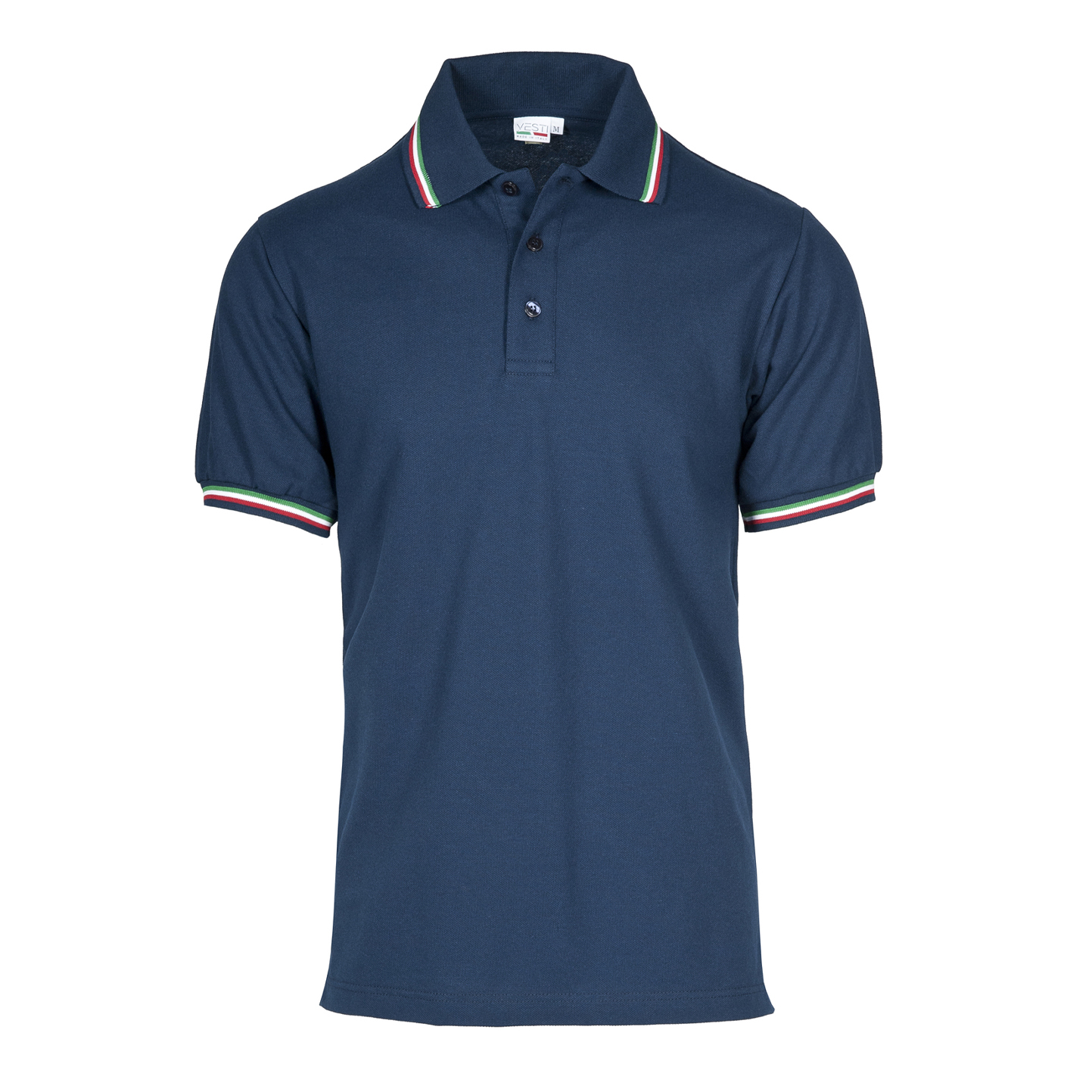 Polo Piqué S/S 50/50% Baumwolle/Baumwolle, 180 g/m², Schwarz, ECO XS - 18E - Blue ECO